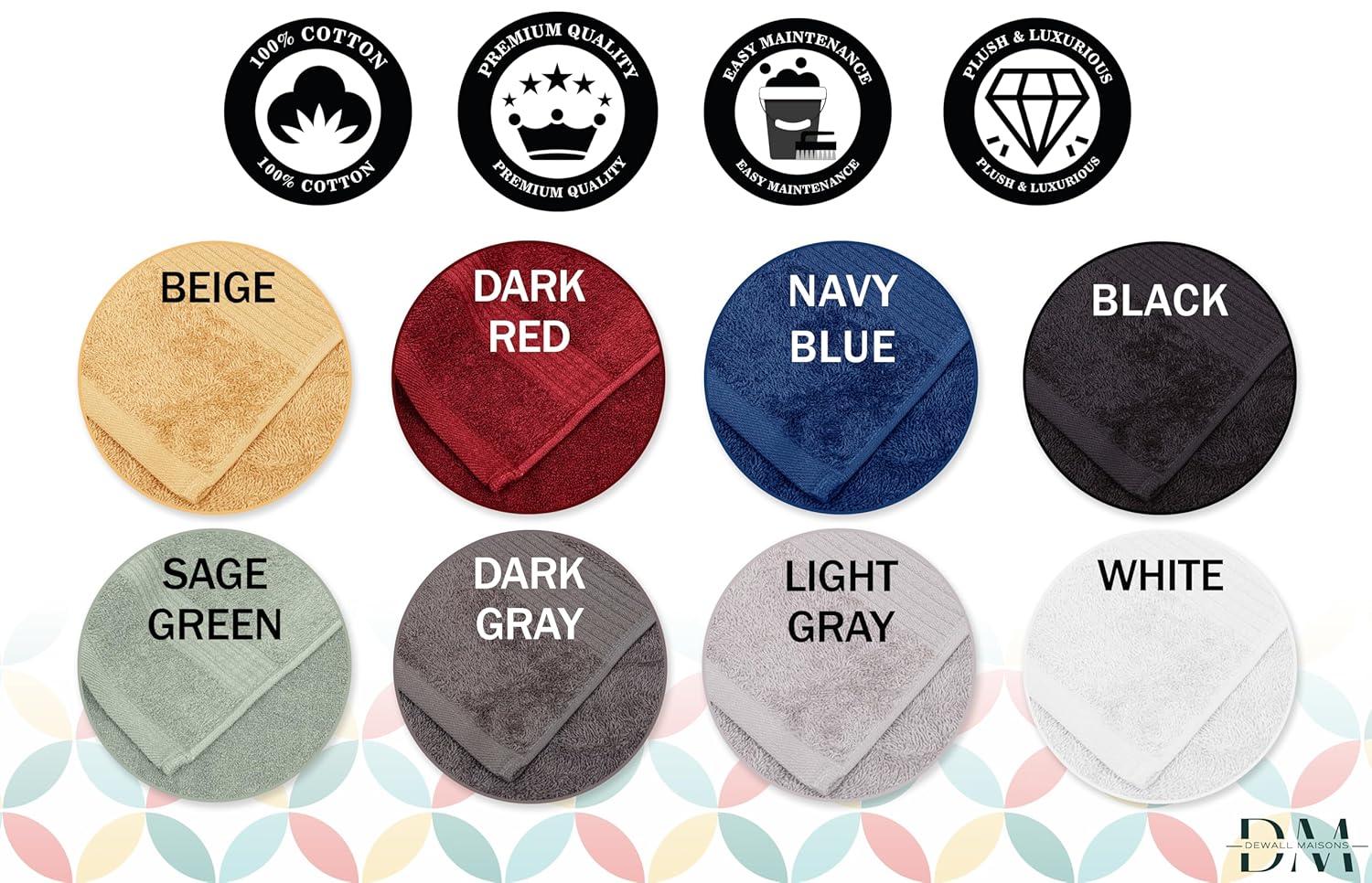 Madison Park Signature 800GSM Ultra-Soft 100% Cotton Absorbent Towel Set