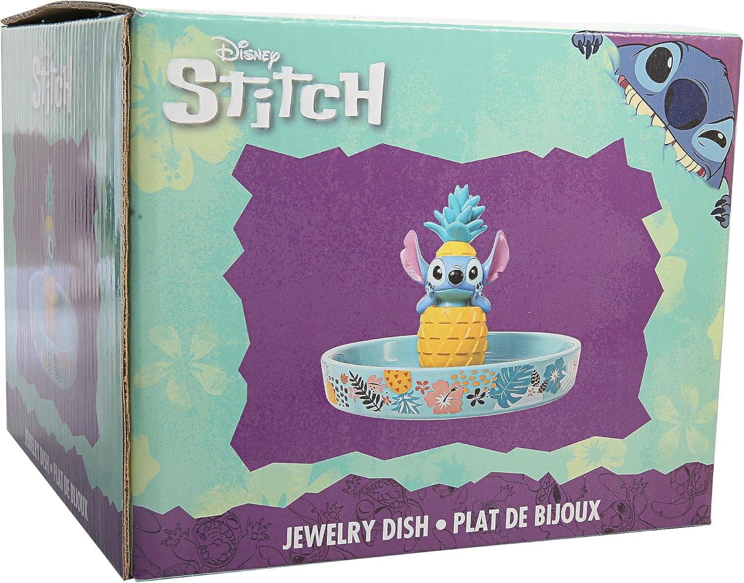 Disney Lilo & Stitch Ring Holder Jewelry Dish - Resin 3D Stitch Ring Dish - Official License Jewelry Tray for Engagement Ring