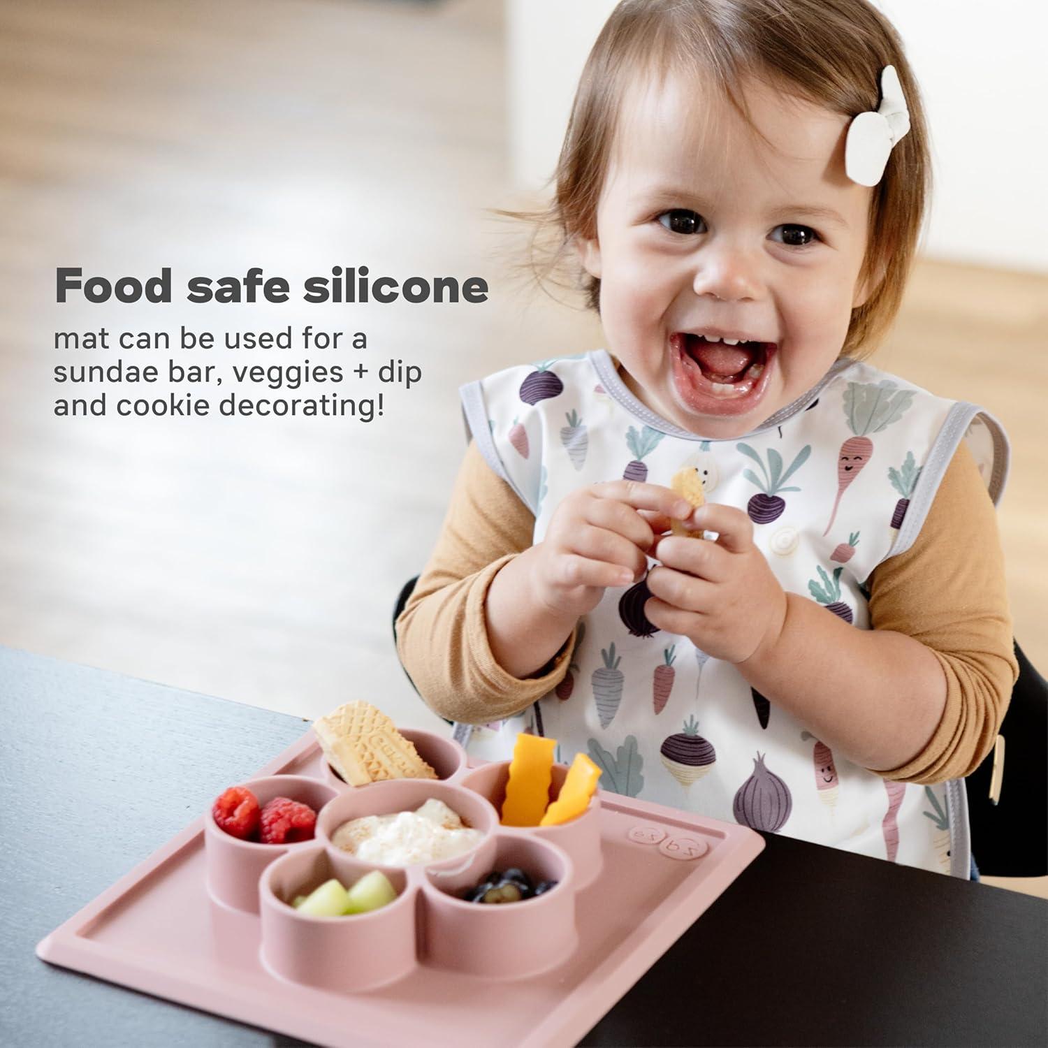 Cream Silicone Mini Play Mat with Flower Compartments