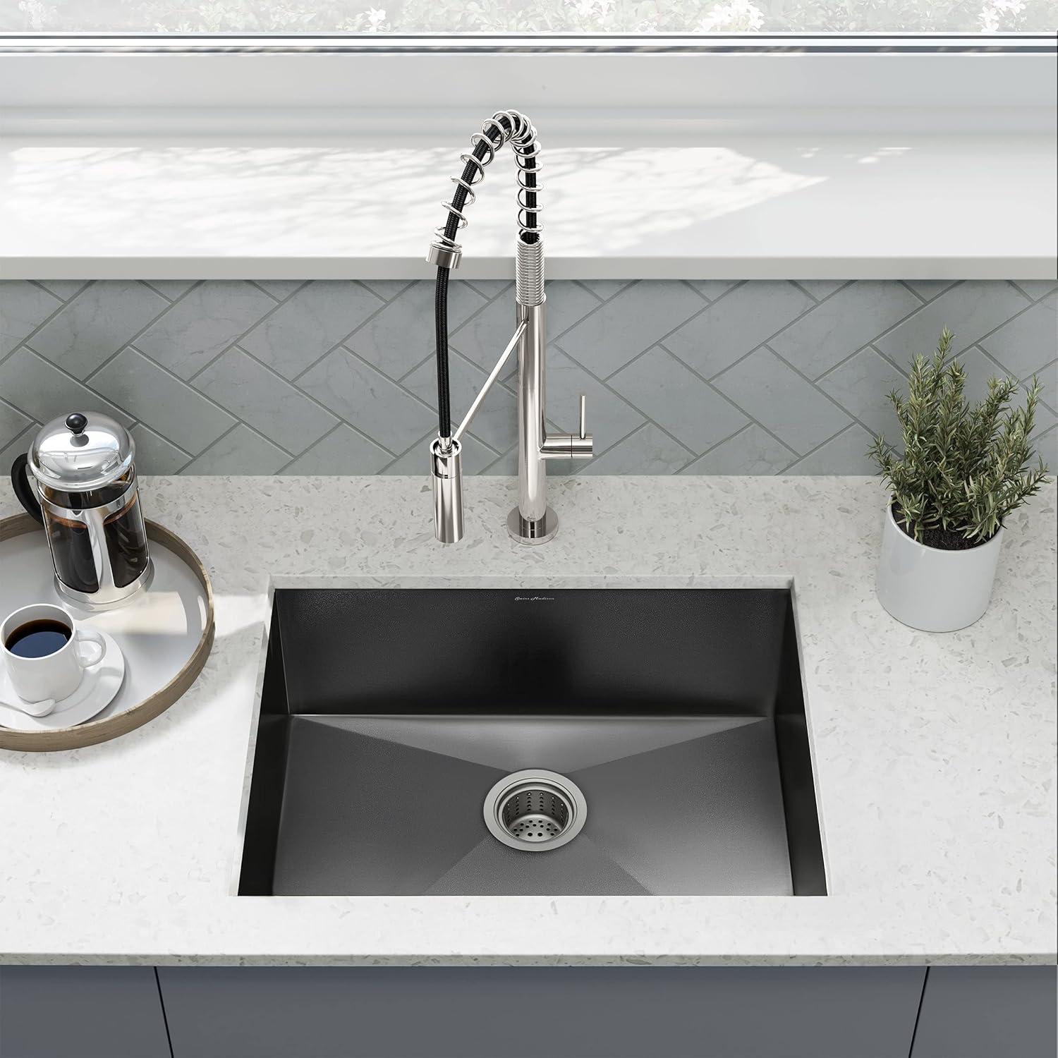 Tourner 27 x 19 Stainless Steel, Single Basin, Undermount Kitchen Sink