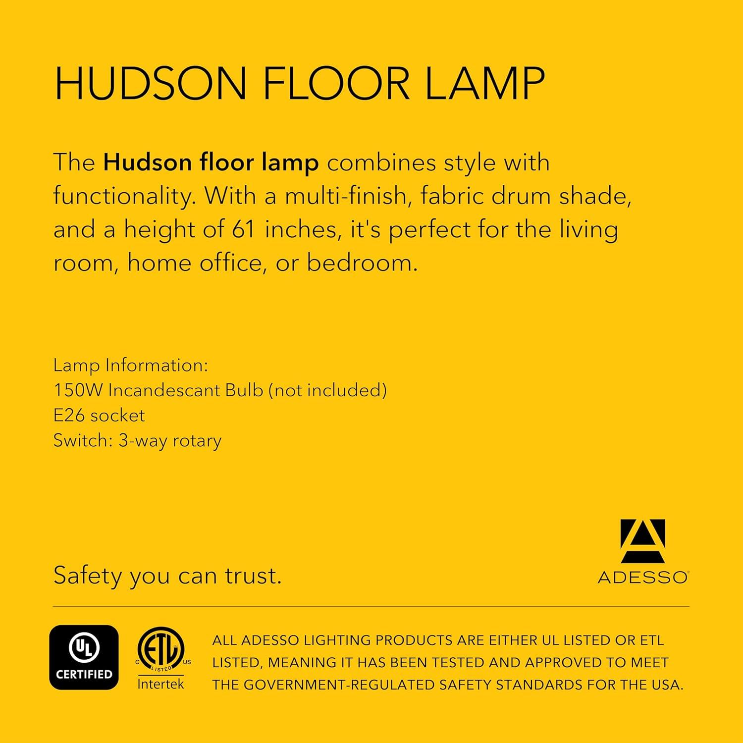 Adesso Hudson Floor Lamp