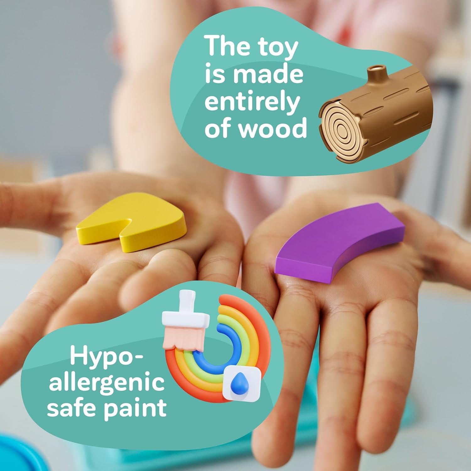 Toddler learning wooden Montessori toys – pattern blocks and boards tangrams for kids educational preschool activities color sorting games fine motor skills baby girls and boys for 3 4 5 years old