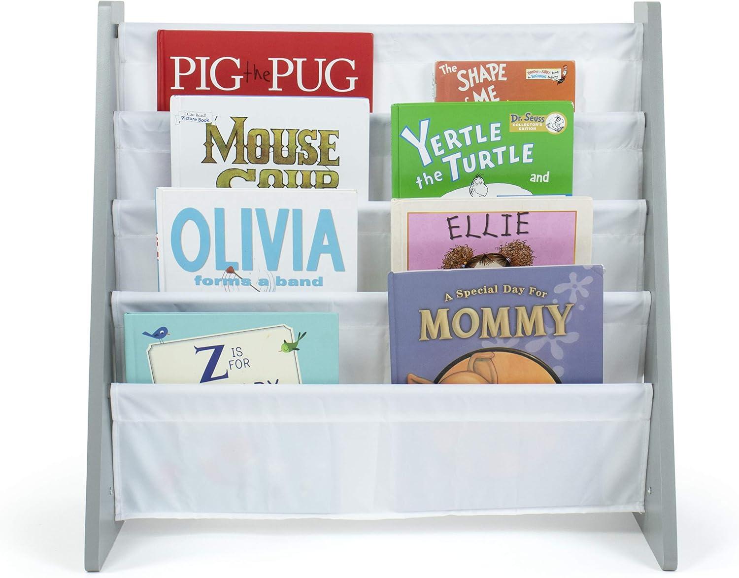 Kids' Inspire "L" Bookshelf Gray/White - Humble Crew