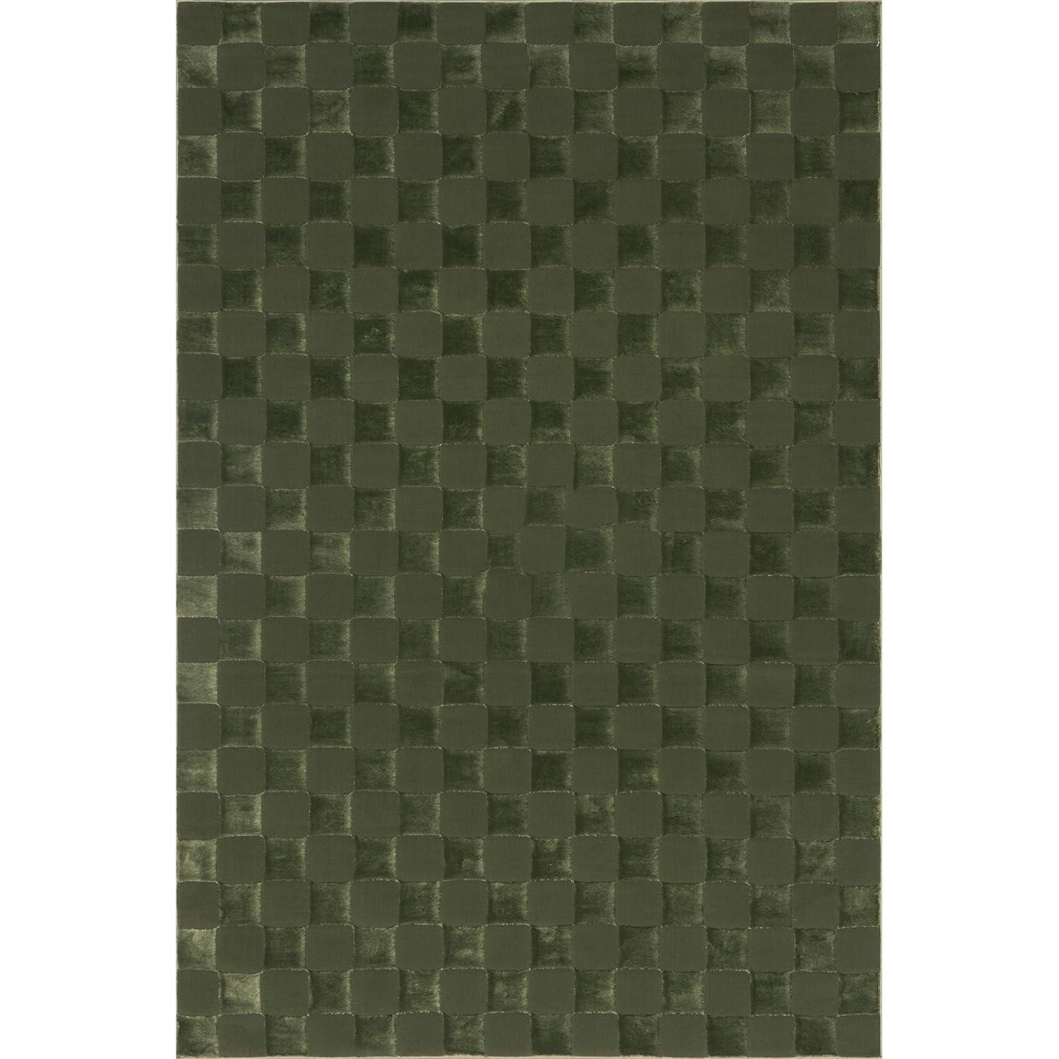 Nuloom Alaiya Checkered Pet Friendly Textured Machine Washable Area Rug, 3' x 5', Green