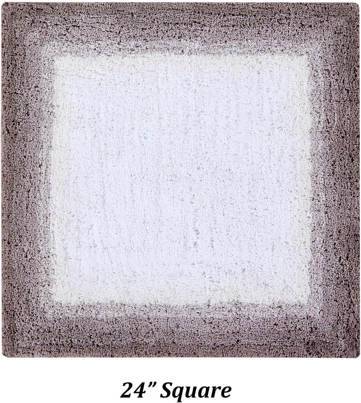 Better Trends Torrent 100% Cotton Tufted Non- Slip Backing Bath Rug 24" Square - Beige