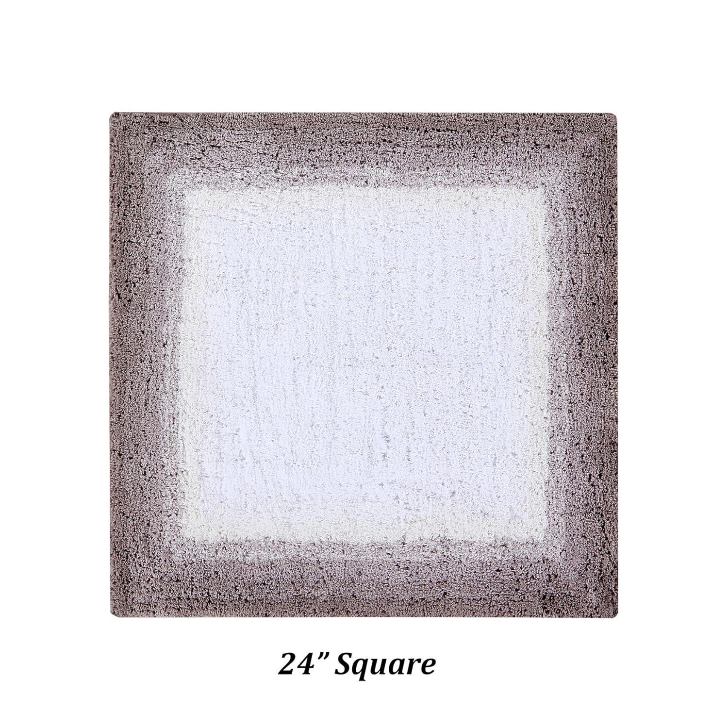 Better Trends Torrent 100% Cotton Tufted Non- Slip Backing Bath Rug 24" Square - Beige