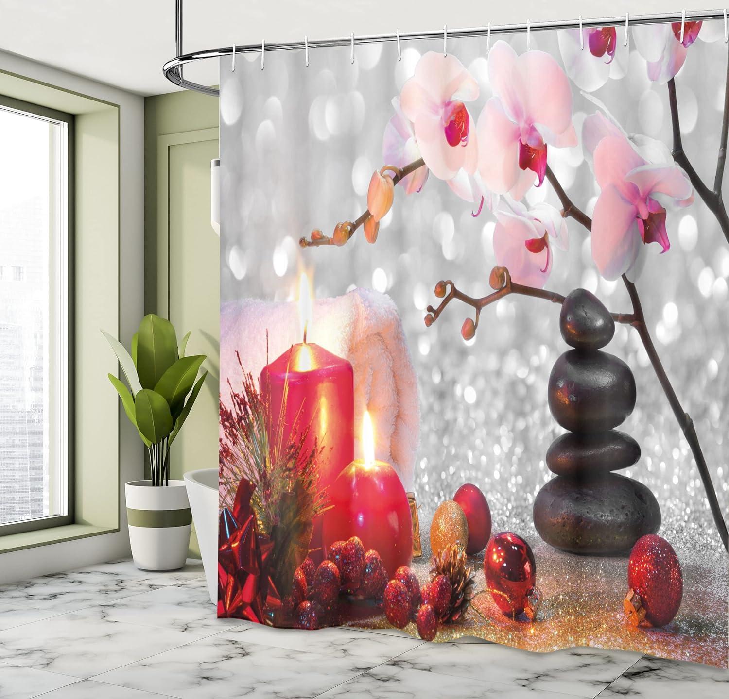 Shower Curtain with Hooks Included