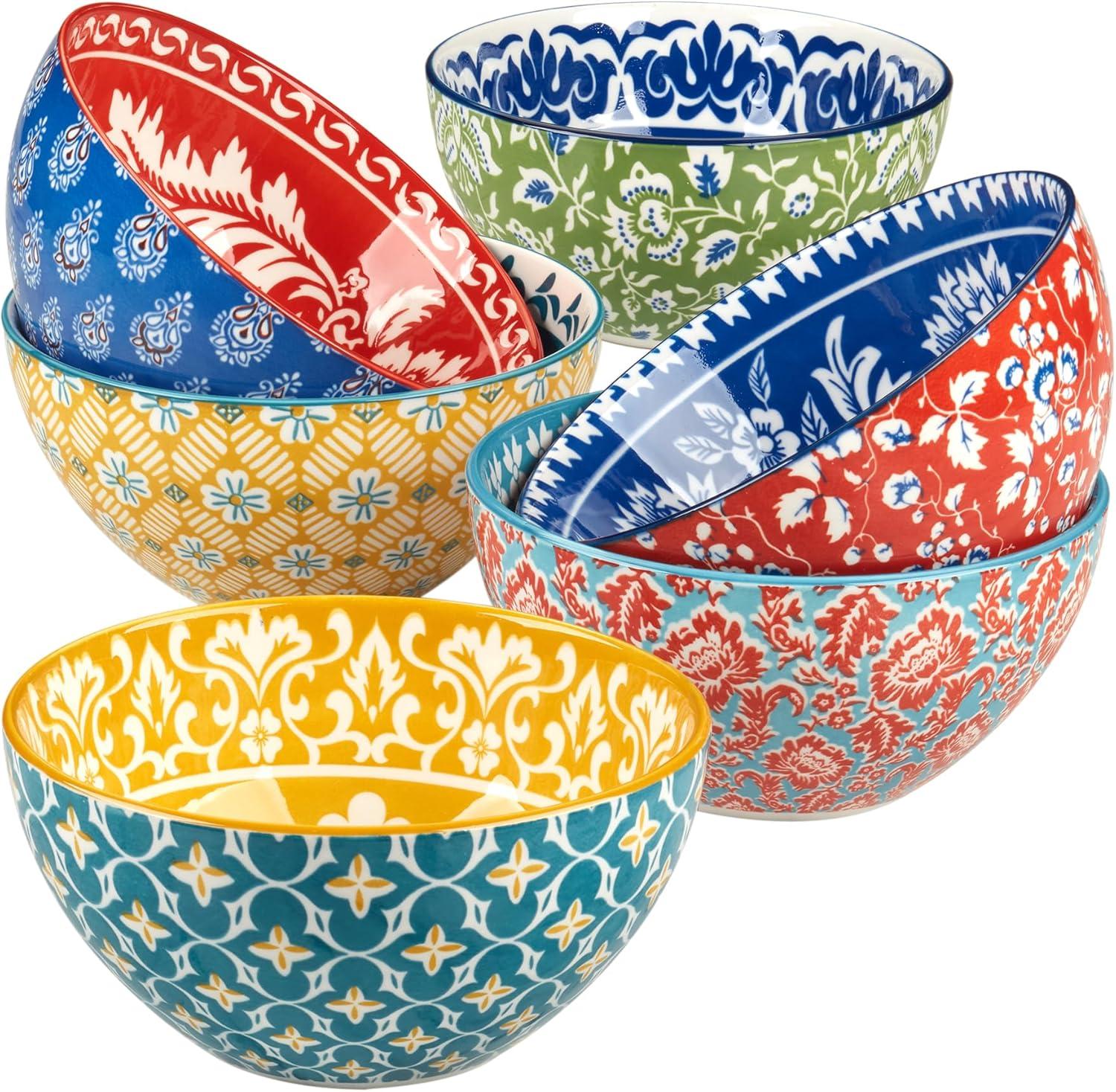 Certified International Panache Set of 6 All Purpose Bowl 6.25in 6 asst 6.25in Diam x 3in 30oz | Wayfair