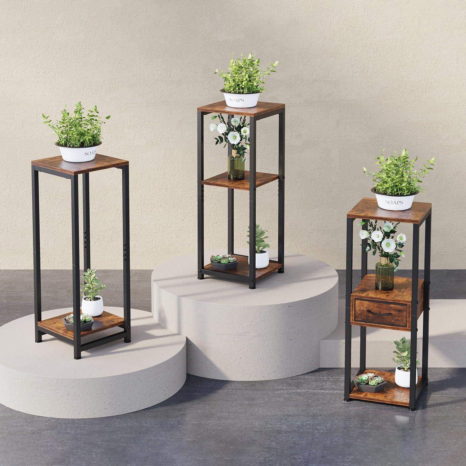 Square 2 Tier Plant Stand Indoor