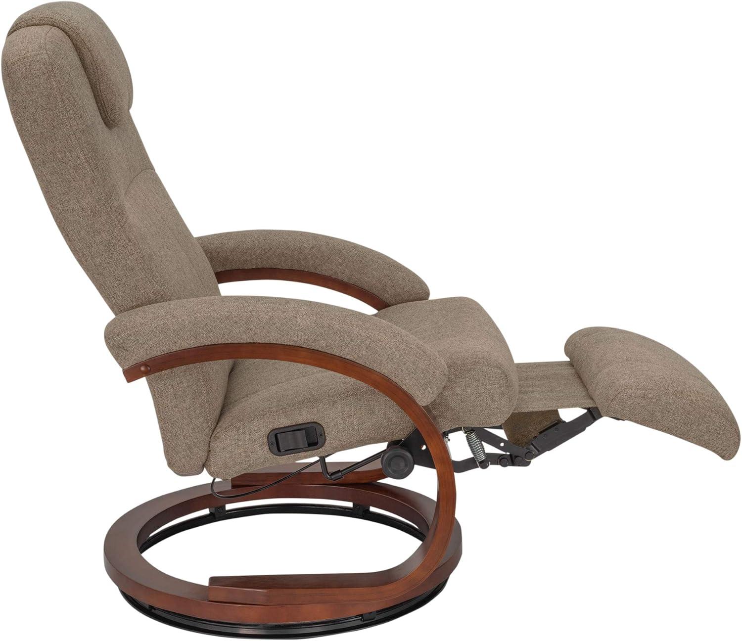 RecPro Charles 28" RV Euro Chair Recliner | Modern Design | RV Furniture | Cloth (Oatmeal, 1 Chair)