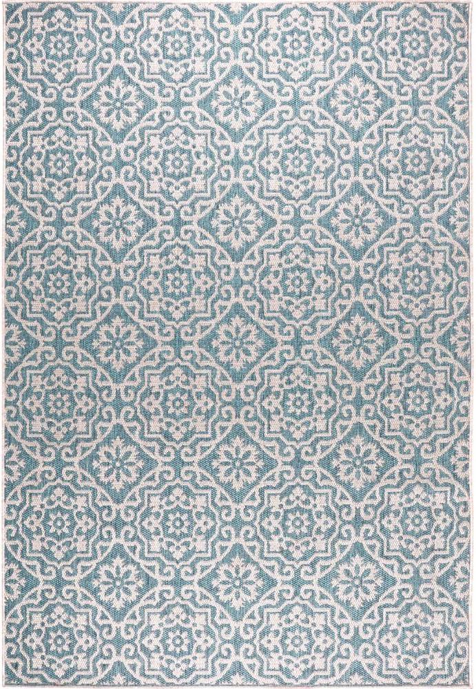 Nicole Miller New York Patio Country Danica Geometric Indoor/Outdoor Area Rug, Blue/Gray