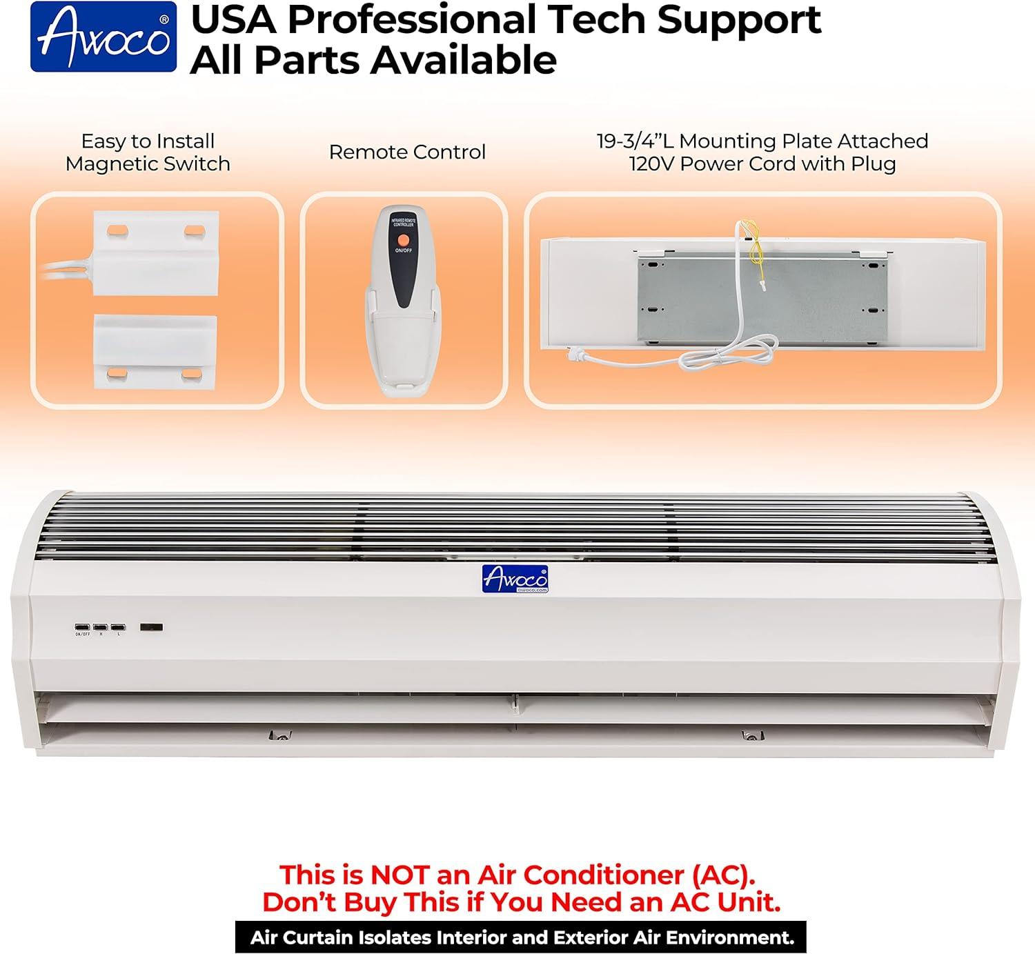 Awoco Awoco 48" Slimline Air Curtain Fan
