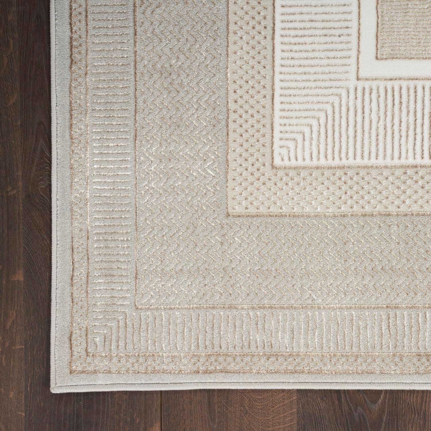 Nourison Glam 9' x 12' Ivory Modern Indoor Rug