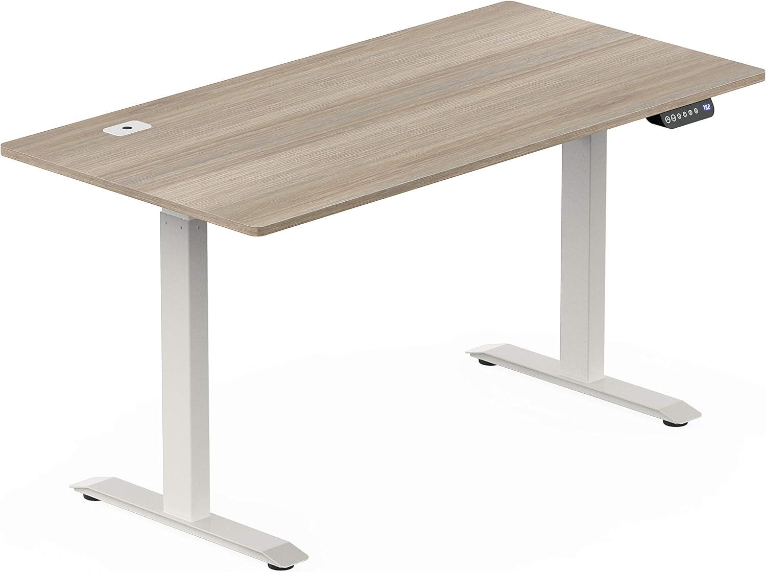 Maple 55-Inch Electric Adjustable Height Standing Desk