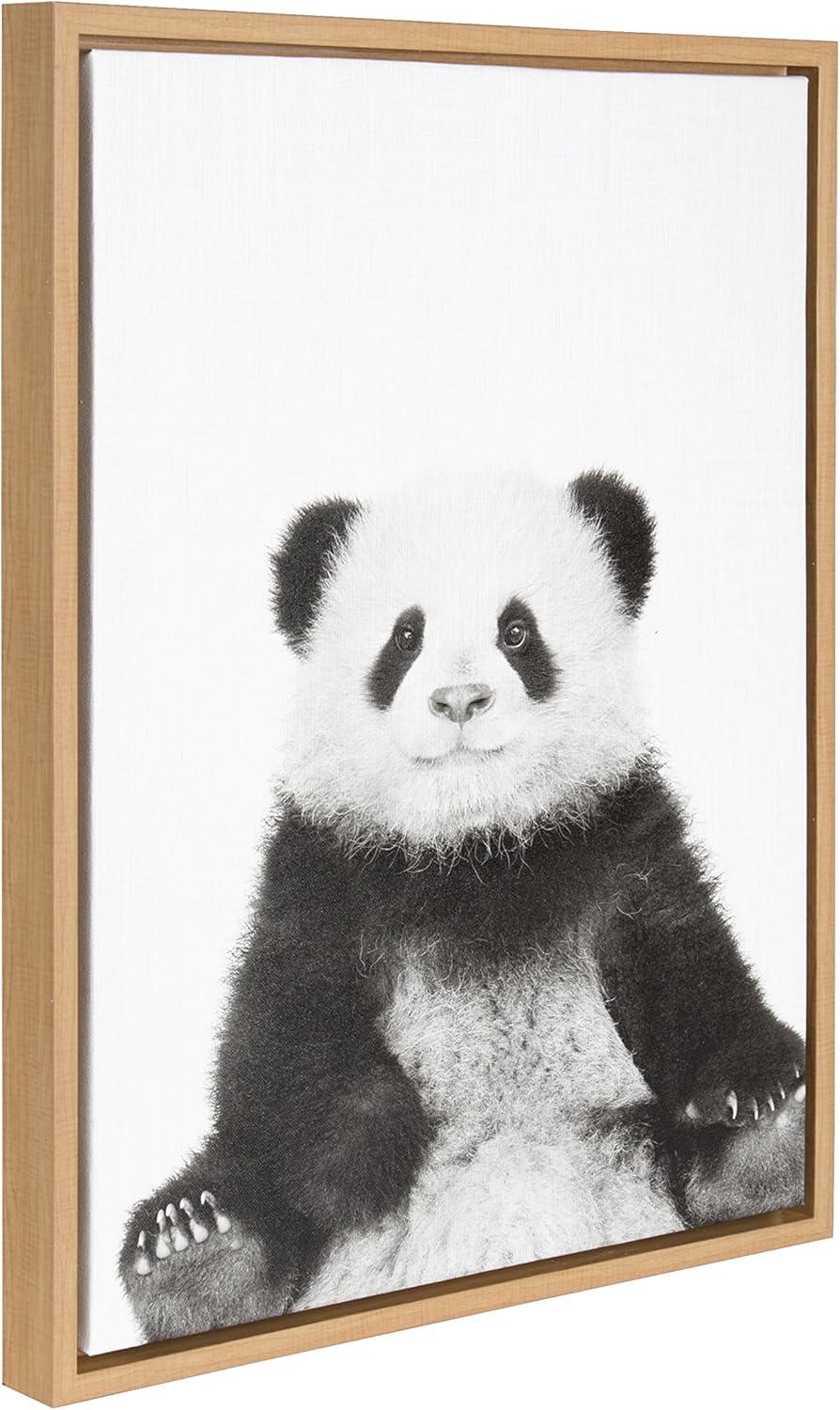 Sylvie Panda Framed Canvas by Simon Te Tai - Kate and Laurel