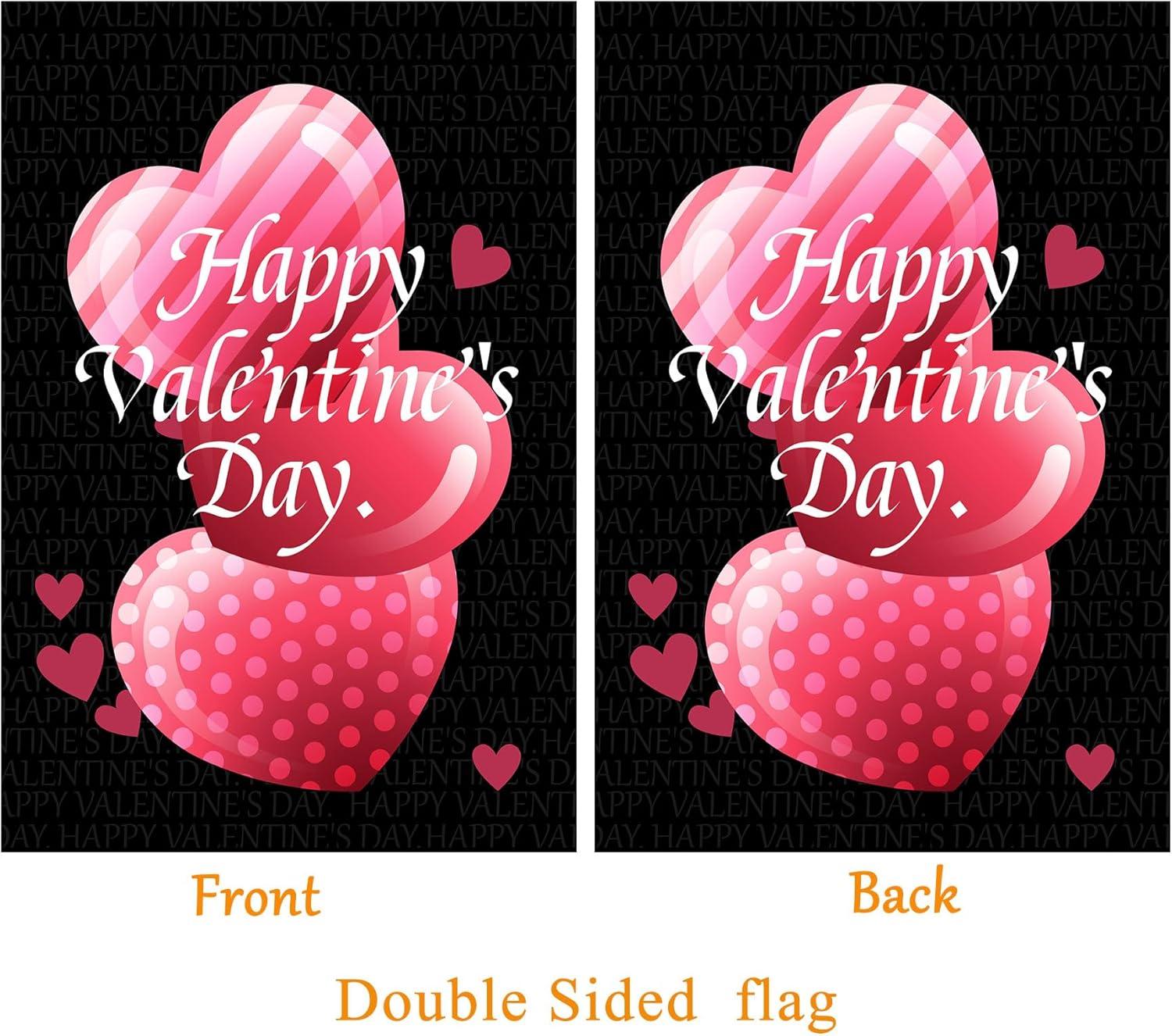 Happy Valentine's Day Double Sided House Flag 40" x 28" Briarwood Lane