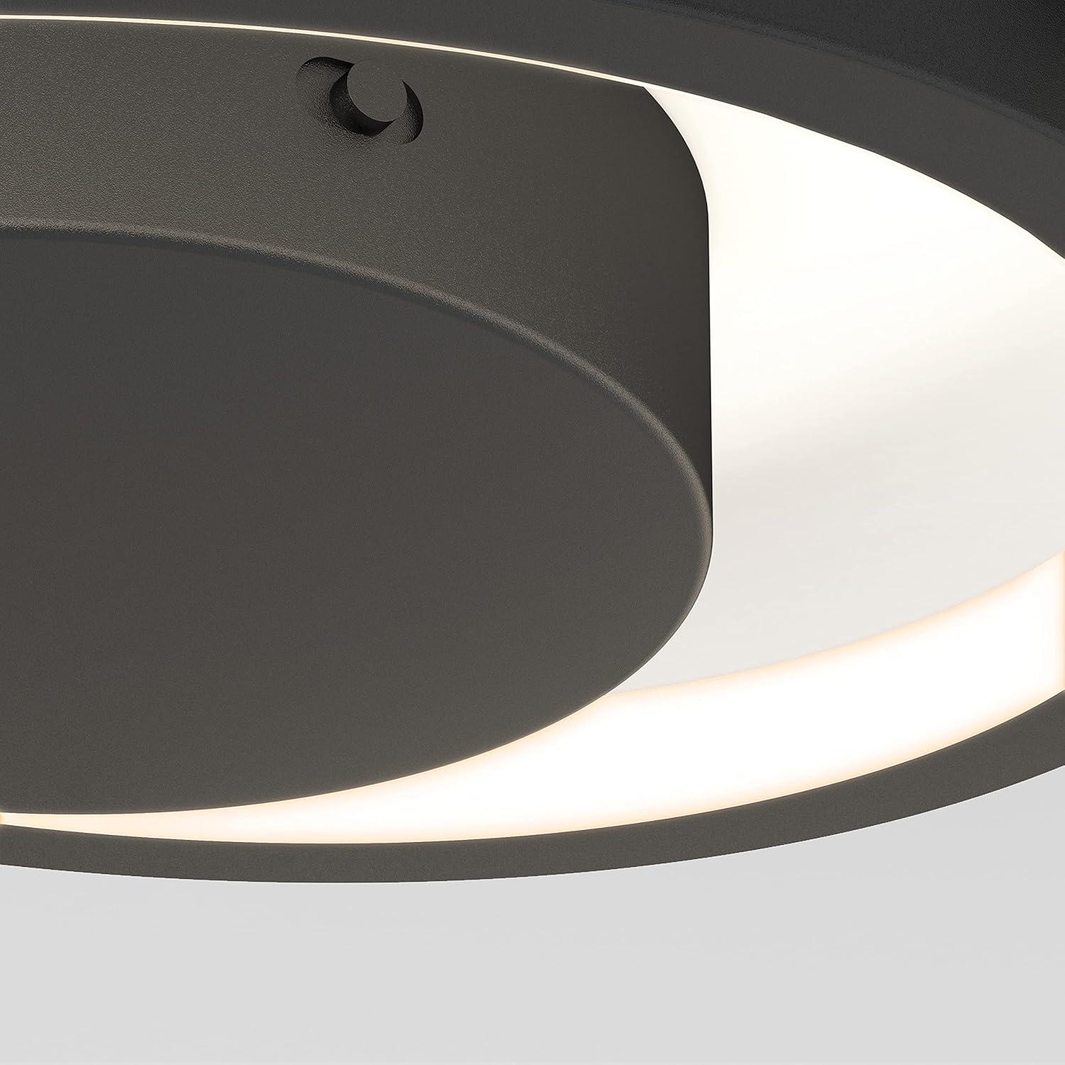 Salto Spiral Black Aluminum LED Flush Mount Ceiling Light