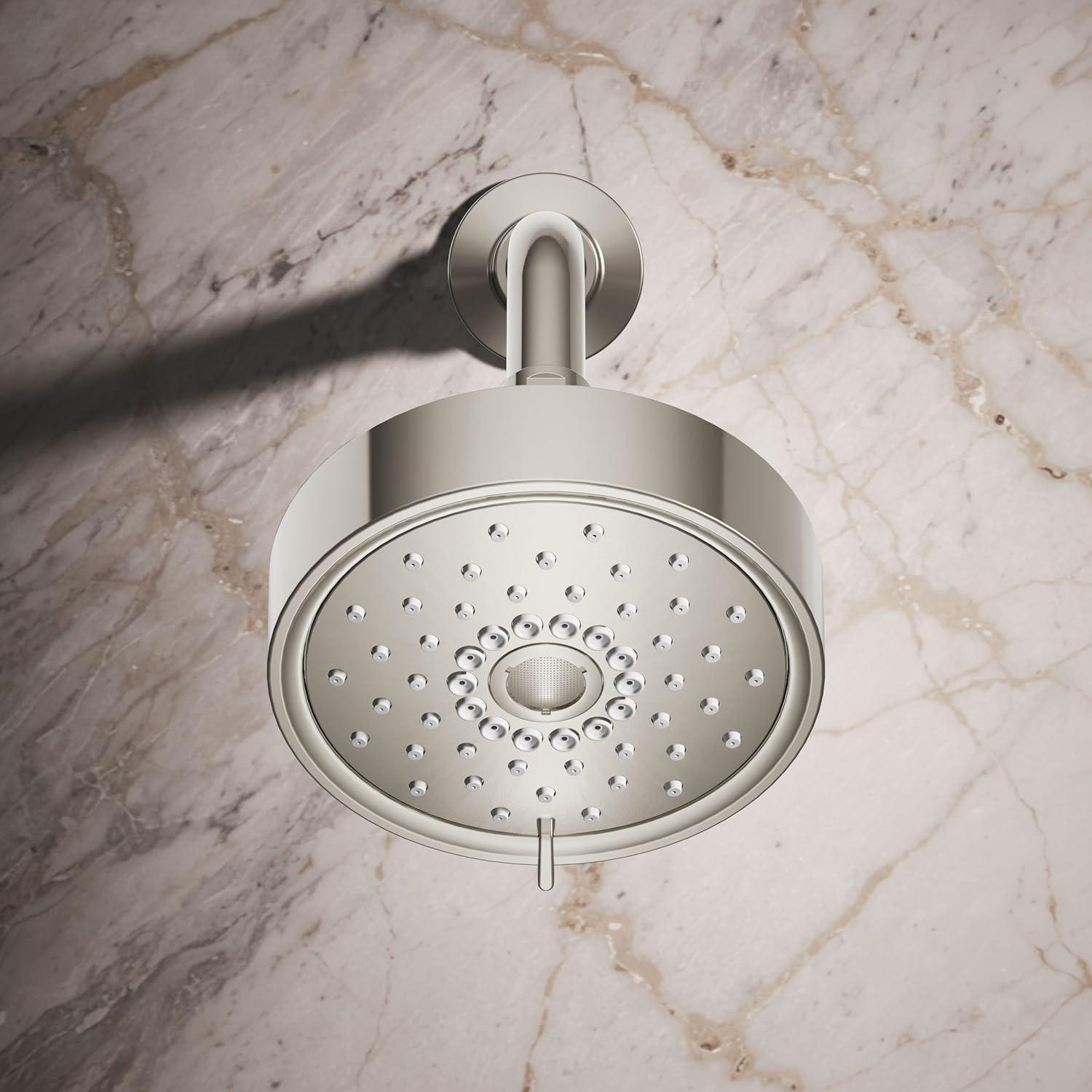 Kohler Purist 2.5 Gpm Multifunction Wall Mount Showerhead, Three Spray Settings, 5.5" High Pressure Spray Head