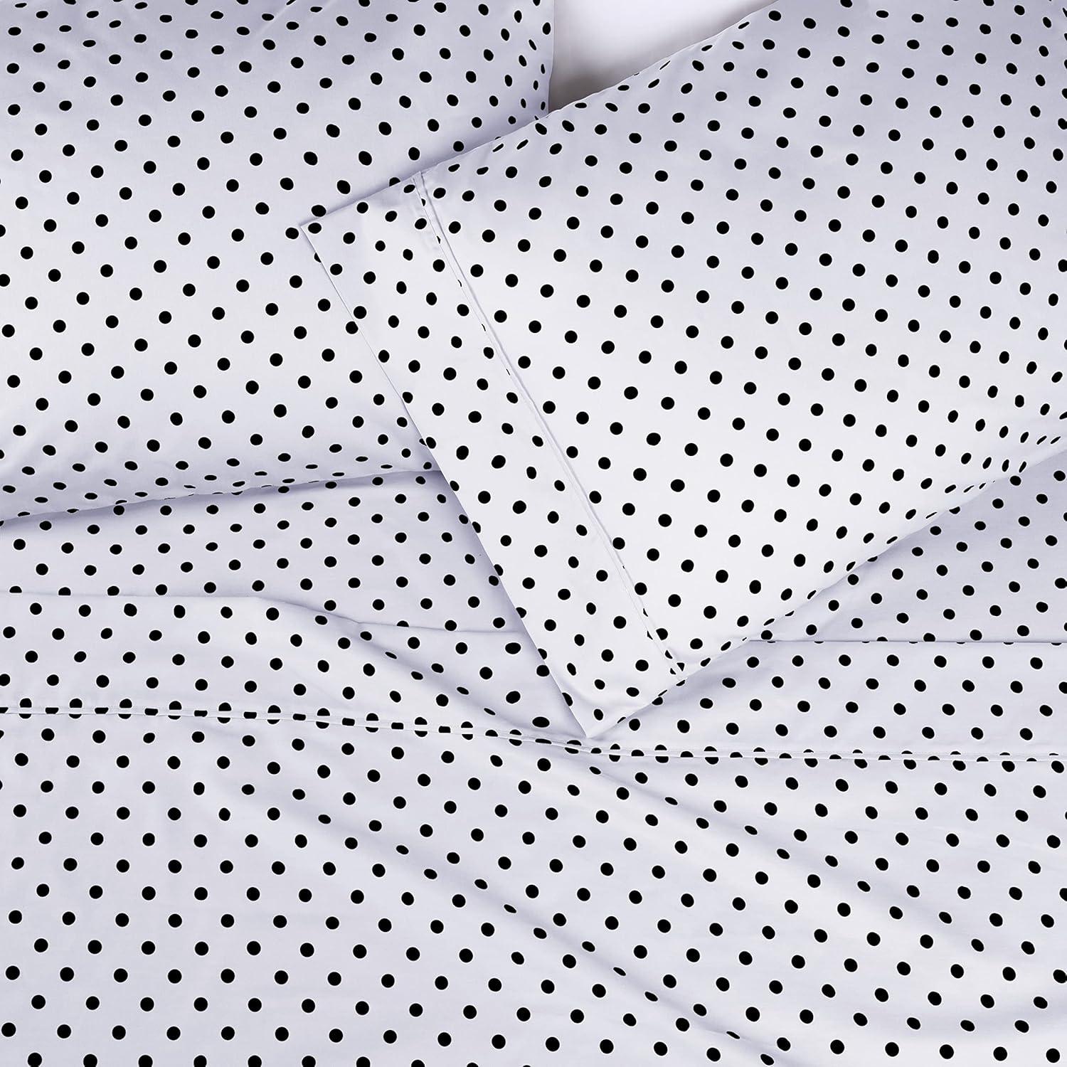 Superior Impressions Polka Dots 600 TC Cotton Poly Blend Deep Pocket Bed Sheet Set