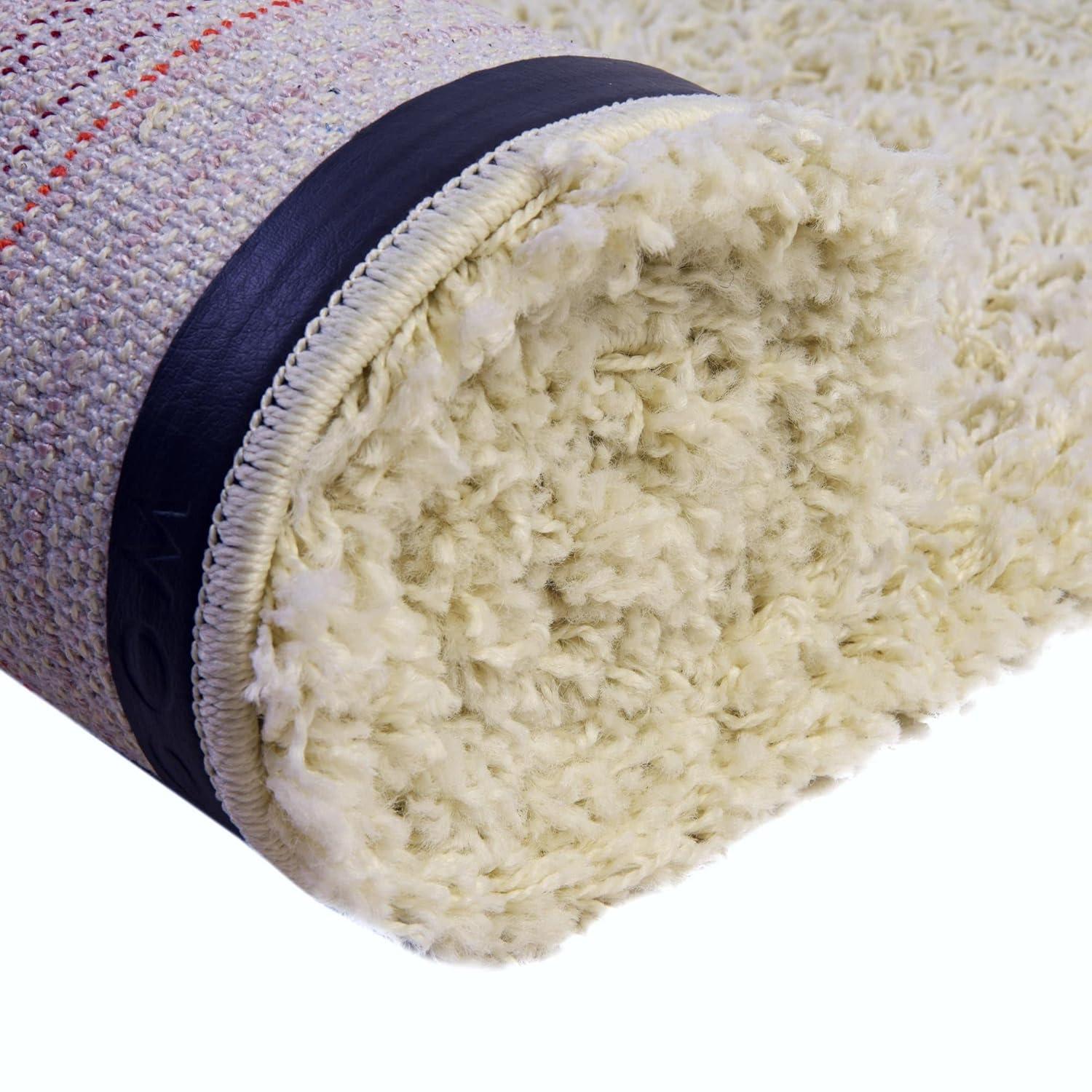 Unique Loom 4' 1 x 6' 1 Solid Shag Pure Ivory Area Rug