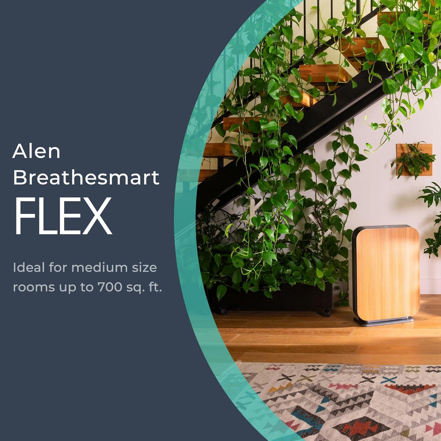 Alen BreatheSmart FLEX 700 SqFt Air Purifier with VOC/Smoke HEPA Filter for Allergens, Dust & Mold + VOCs and Smoke - Brushed Stainless