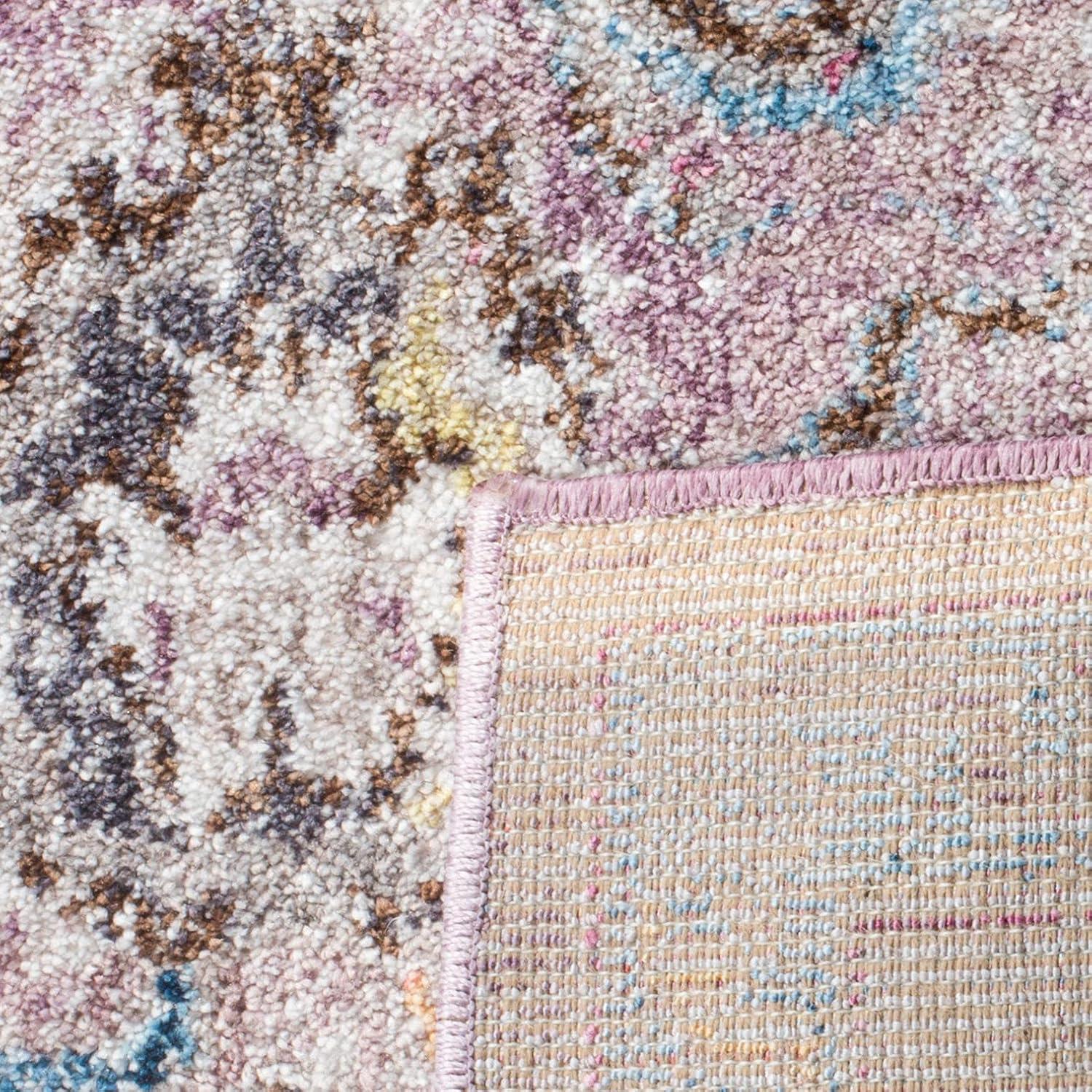 Safavieh Bristol Gretchen 2 x 6 (ft) Loomed Polyester Lavender/Light Gray Rectangular Indoor Distressed/Overdyed Vintage Runner rug