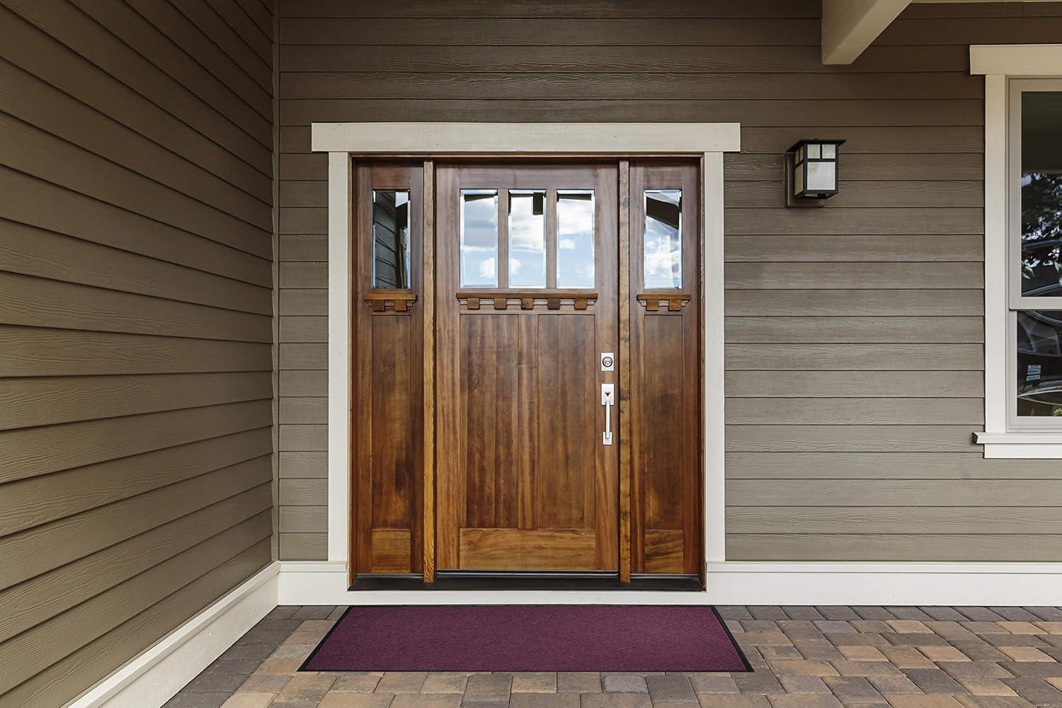 Navy Blue 3' x 4' Commercial-Grade Entrance Mat with Rubber Border