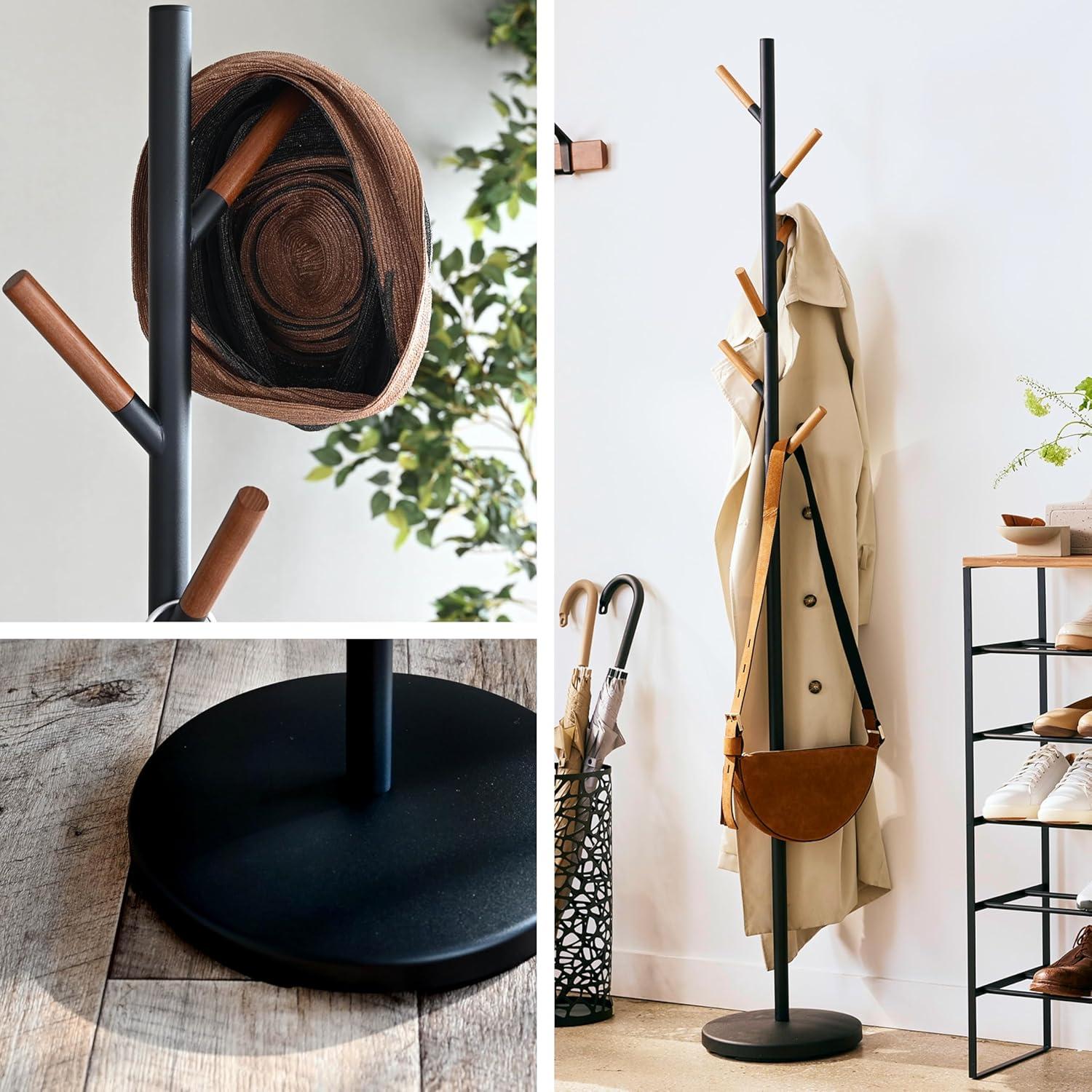 Yamazaki Home Coat Hanger, Steel, Weighted Base