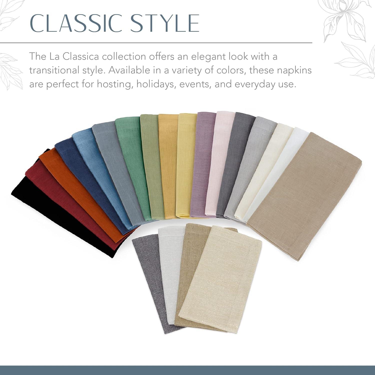 La Classica 4 Piece Linen Napkin Set