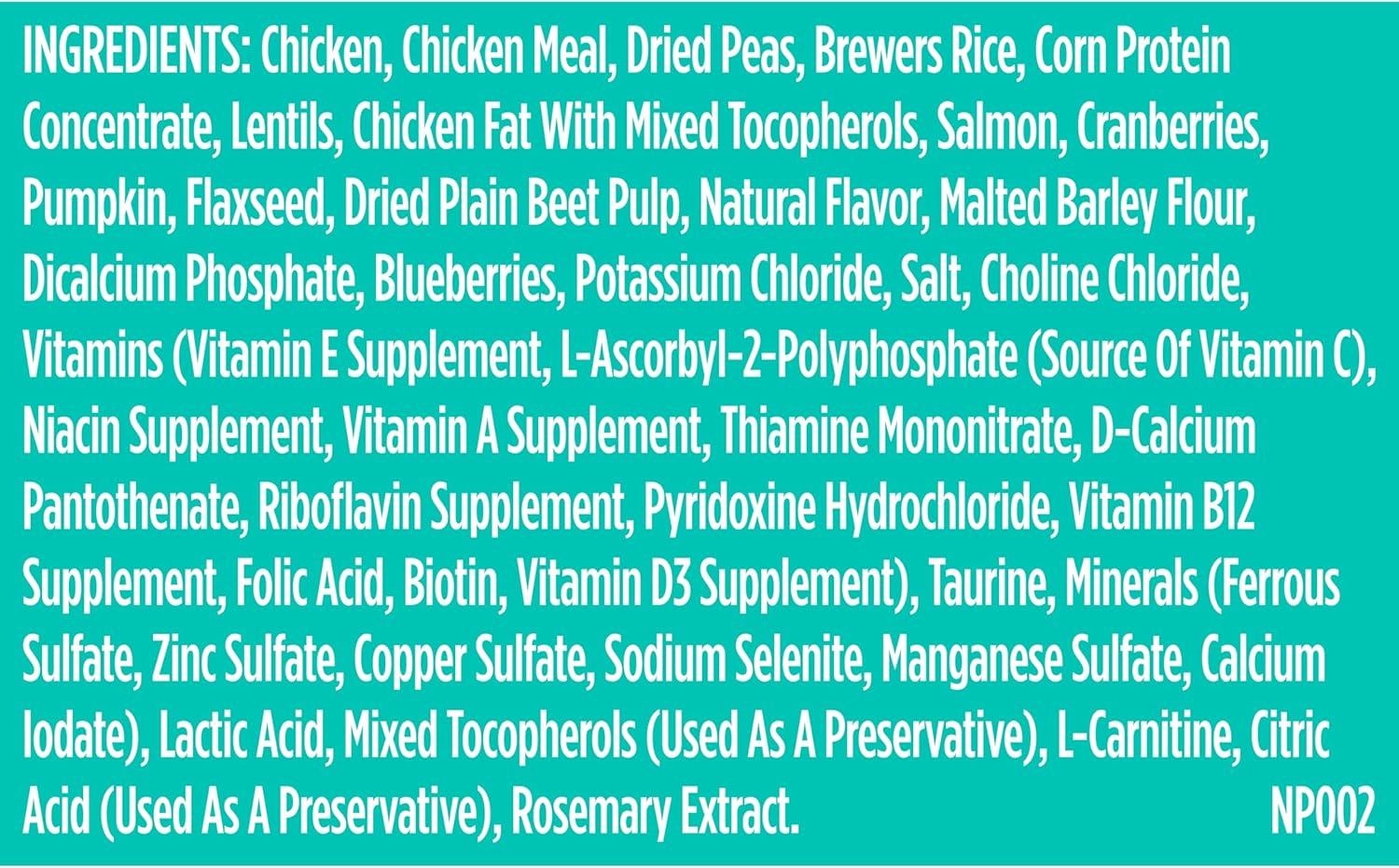 Nutrish Indoor Complete Chicken, Lentils & Salmon Recipe Dry Cat Food (Rachael Ray), 3 lb. Bag