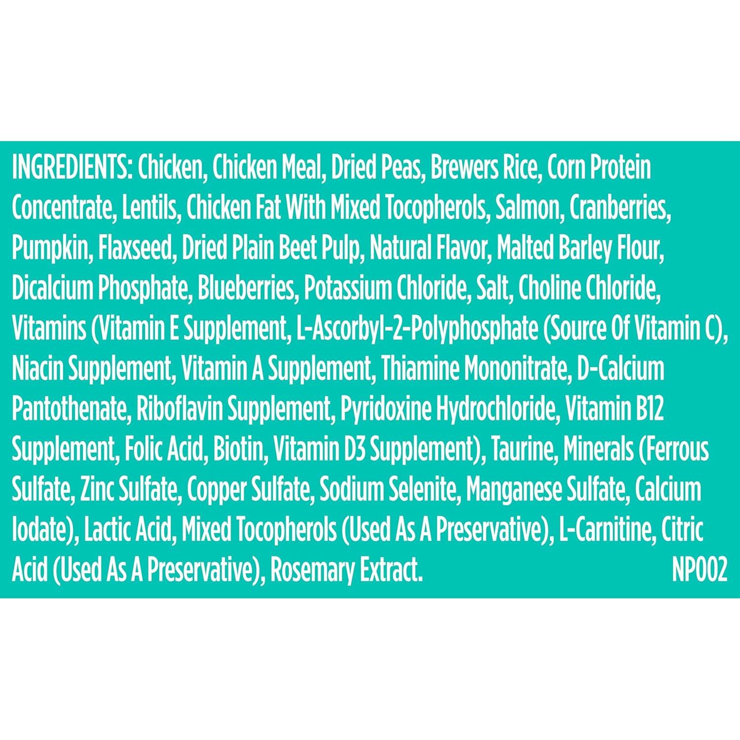 Nutrish Indoor Complete Chicken, Lentils & Salmon Recipe Dry Cat Food (Rachael Ray), 3 lb. Bag