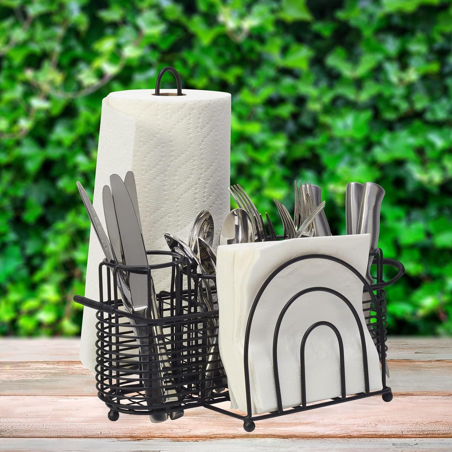 Gourmet Basics by Mikasa Gourmet Basics by Mikasa Gourmet Basics Art Deco Picnic Buffet Caddy with Paper Towel Holder
