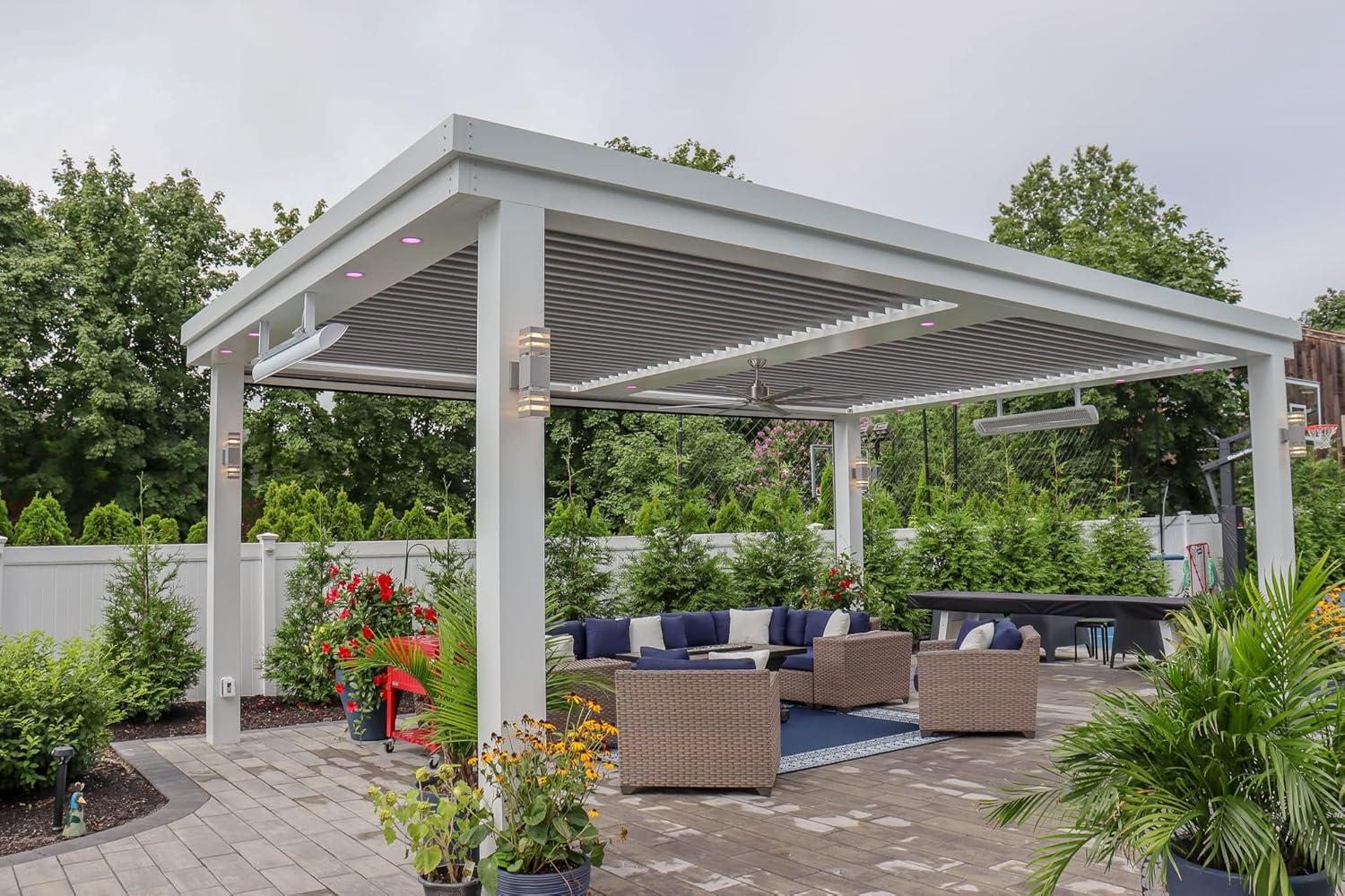 Bromic Heating  White Tungsten Smart-Heat Electric Outdoor Patio White Heater - 220-240V - 6000W