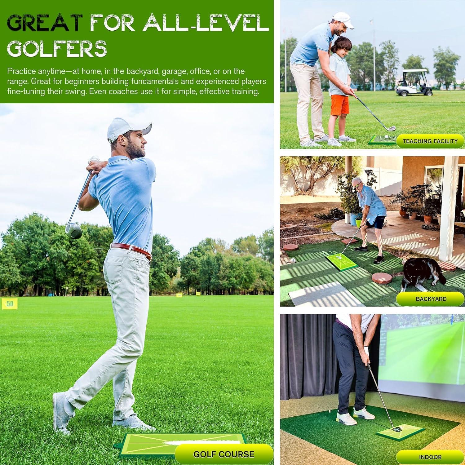 Birdie Bath Birdie Golf: Birdie Mat - Pro Premium Swing Training Mat, Analyze Swing Path & Ball Impact, Portable, Indoor & Outdoor, 19.25x12.3" Sports Accessory
