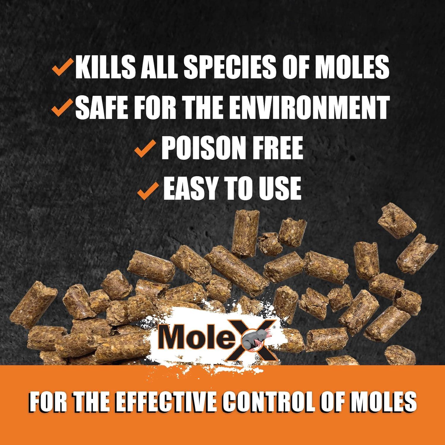 MoleX, Safely Eliminate All Species of Moles - 8oz Bag EcoClear Products 620204-6D