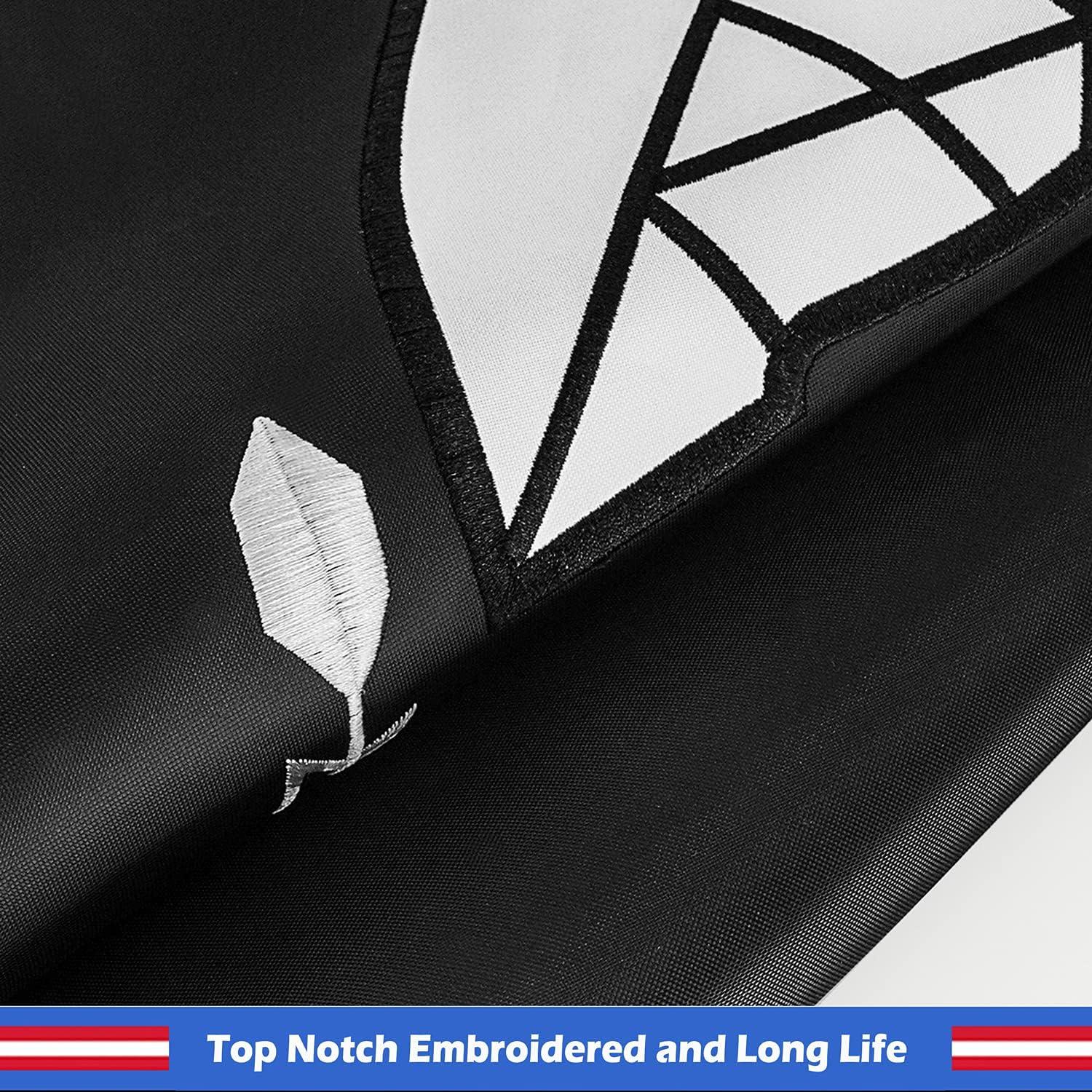 POW MIA 3x5 Nylon Flag - Double Sided and Embroidered - All Weather, Durable, Outdoor Nylon Flag - Front Line Flags