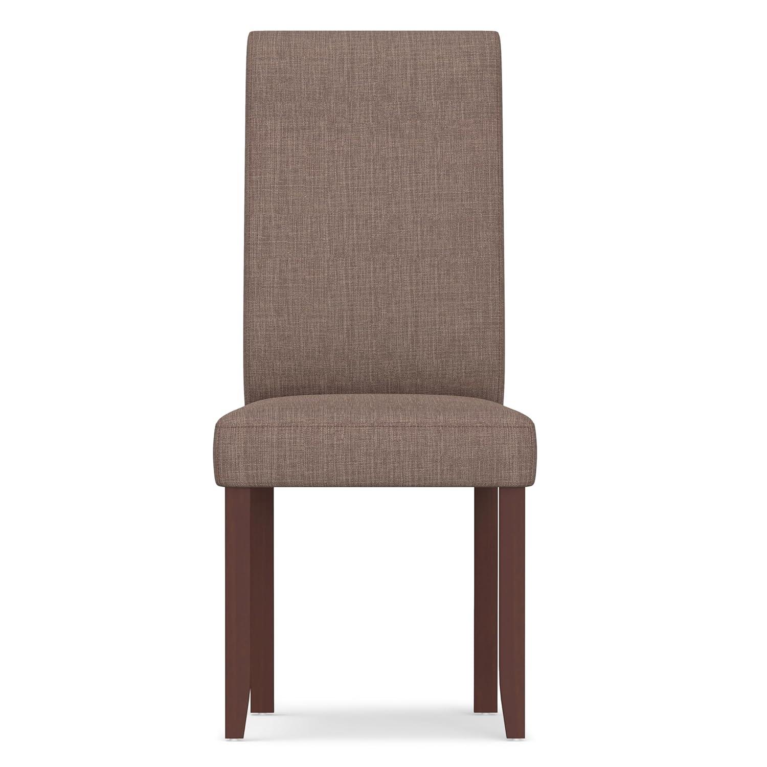 Simpli Home Acadian 17.99'' H Linen Look Polyester Upholstered Parsons Chair (Set of 2)