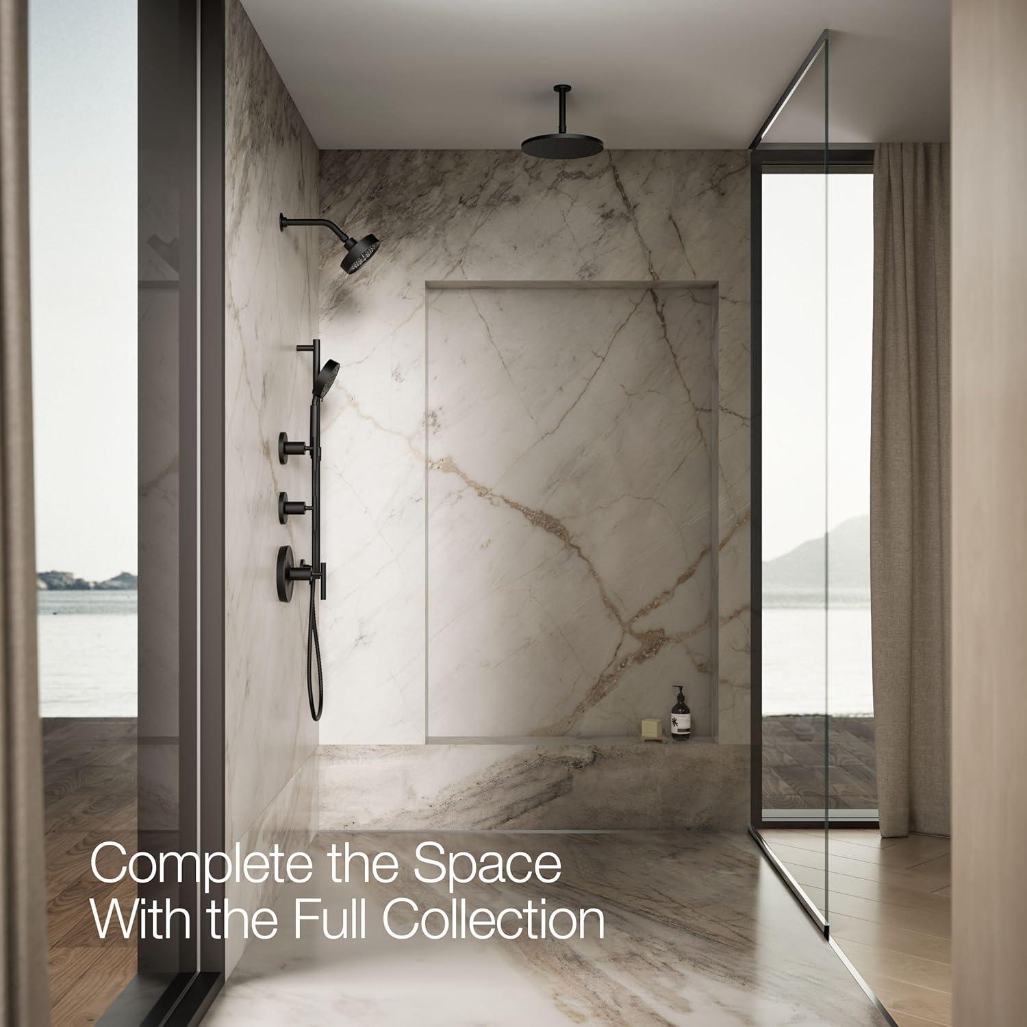 Kohler Purist 2.5 Gpm Multifunction Wall Mount Showerhead, Three Spray Settings, 5.5" High Pressure Spray Head