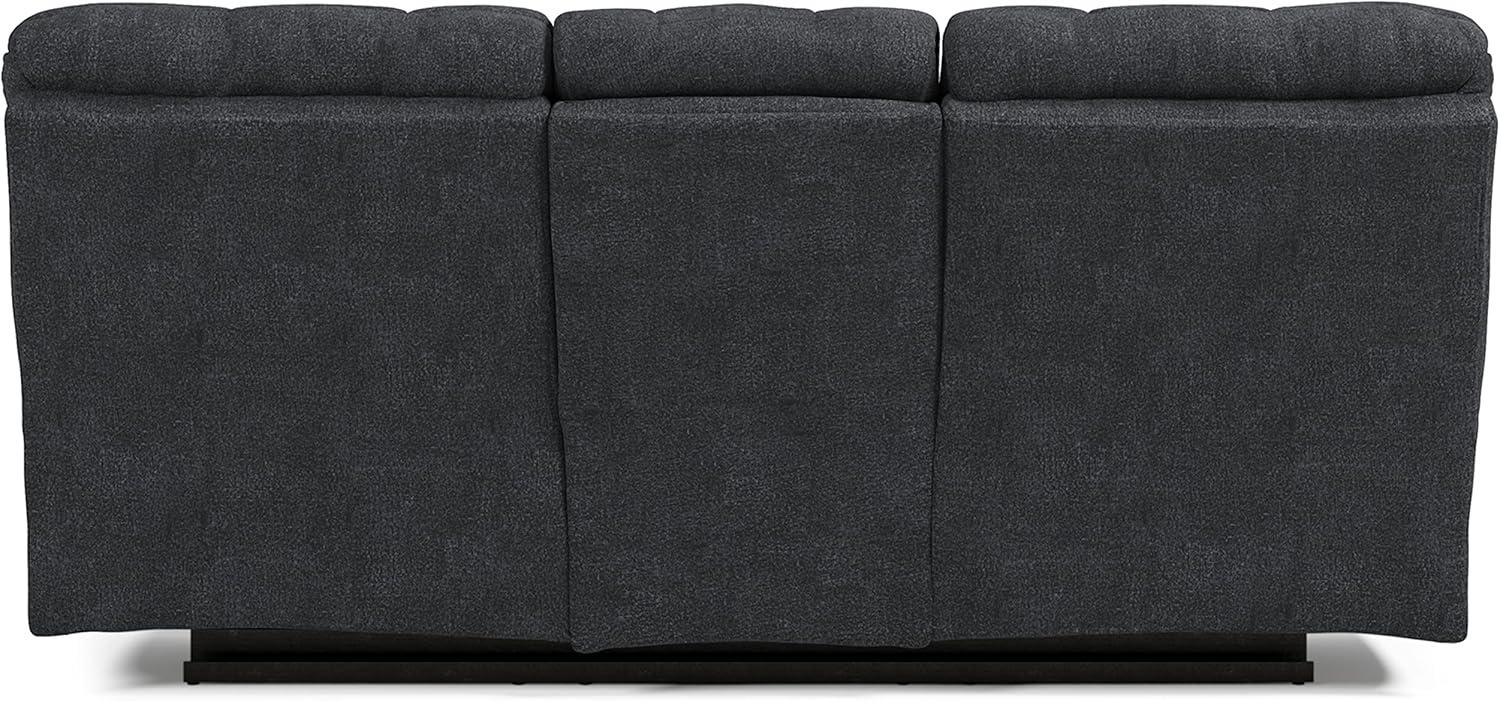 Ashley Furniture Wilhurst Contemporary Fabric Reclining Sofa in Dark Gray