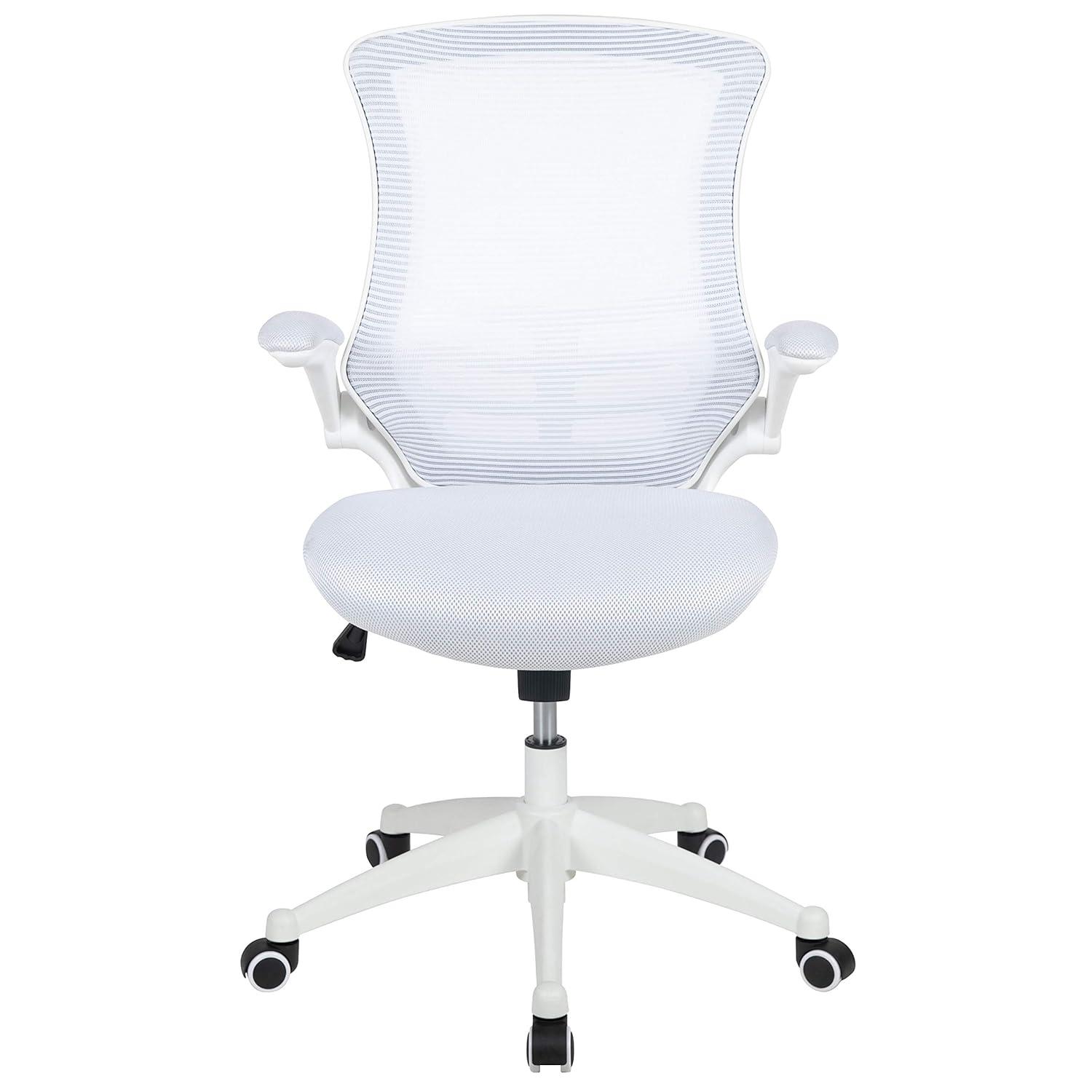 Jayetta Mid-Back Mesh Swivel Ergonomic Office Chair with Flip-Up Arms