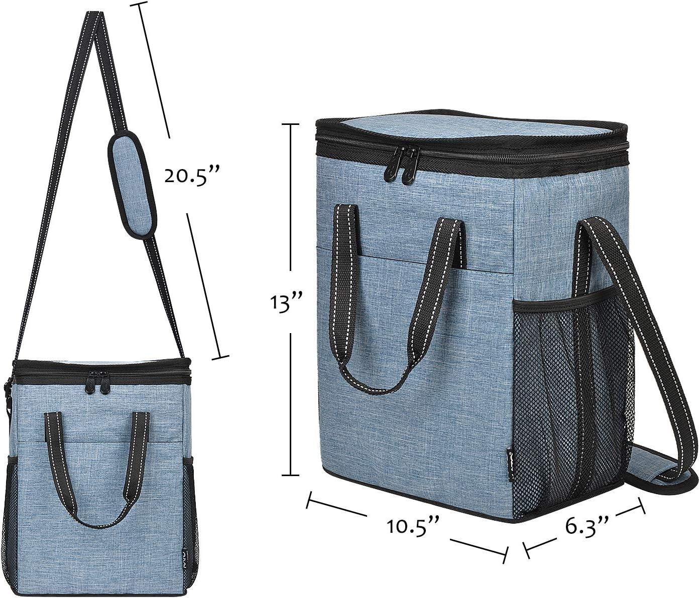 Tirrinia 6 Bottle Wine Gift Bag - Insulated & Padded Wine Cooler Tote Bag, Wine Gift Bag, Wine Lovers Essentials, Blue