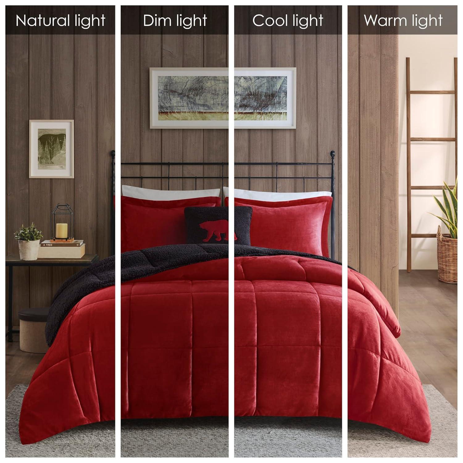 Woolrich Alton Plush to Sherpa Down Alternative Comforter Set