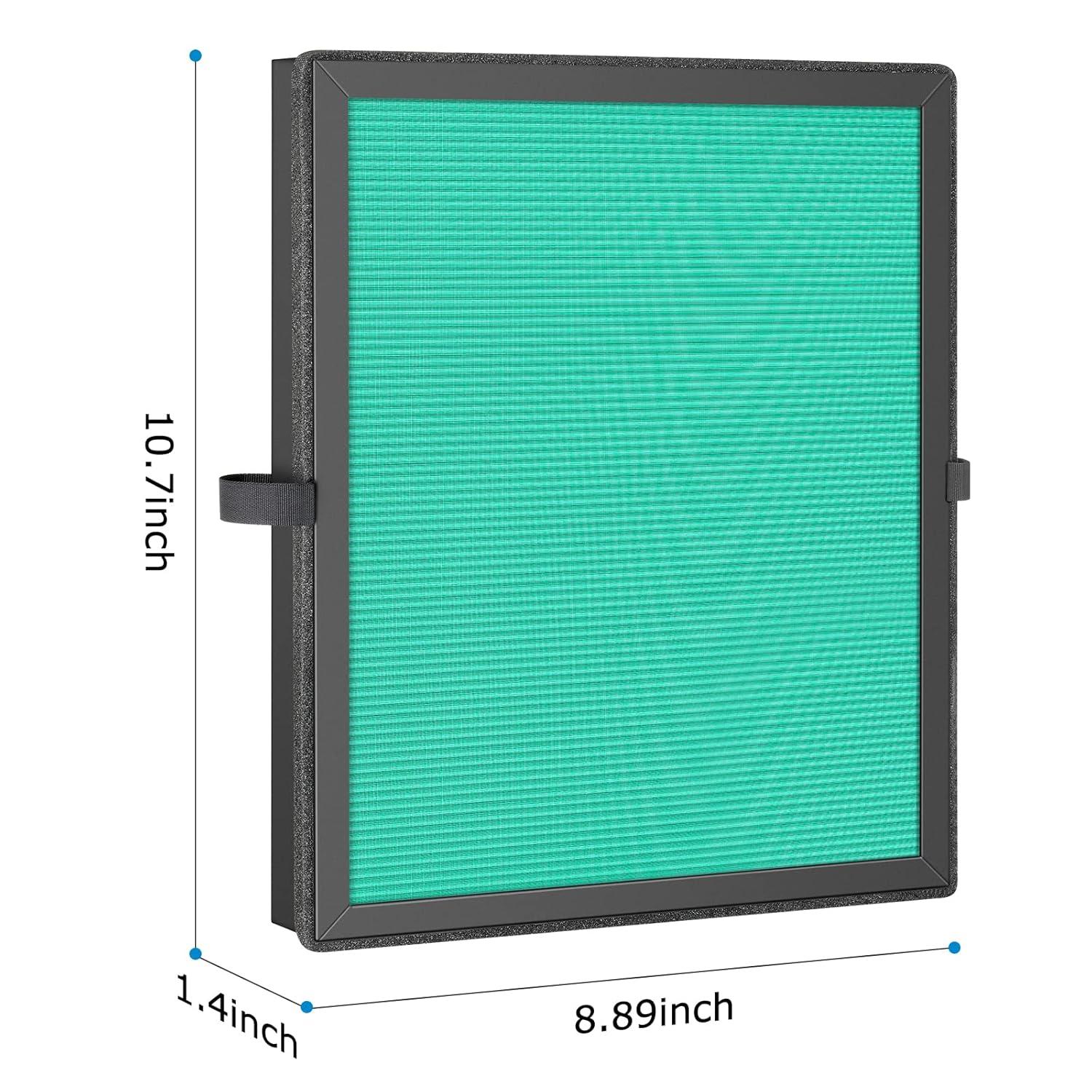 MK04 Replacement Filter, 2 Pack Compatible with MK04 MG04JH Air Purifier, Air Filter H13 True HEPA Filter for Dust, Pet Dander, Smoke for Bedroom, Home, Office (Green)