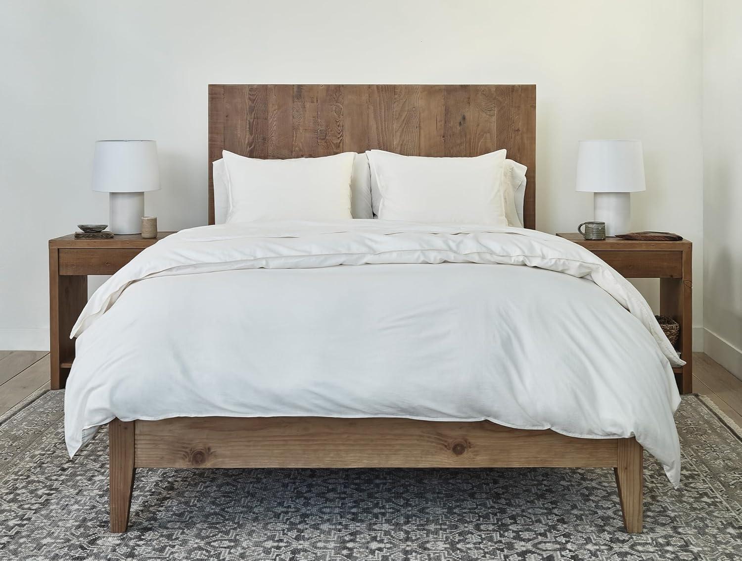 Coyuchi Organic Crinkled Percale Duvet Cover