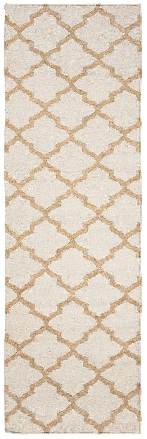 Winston Porter Milltown Hand Woven Flat Weave Wool Geometric Rug