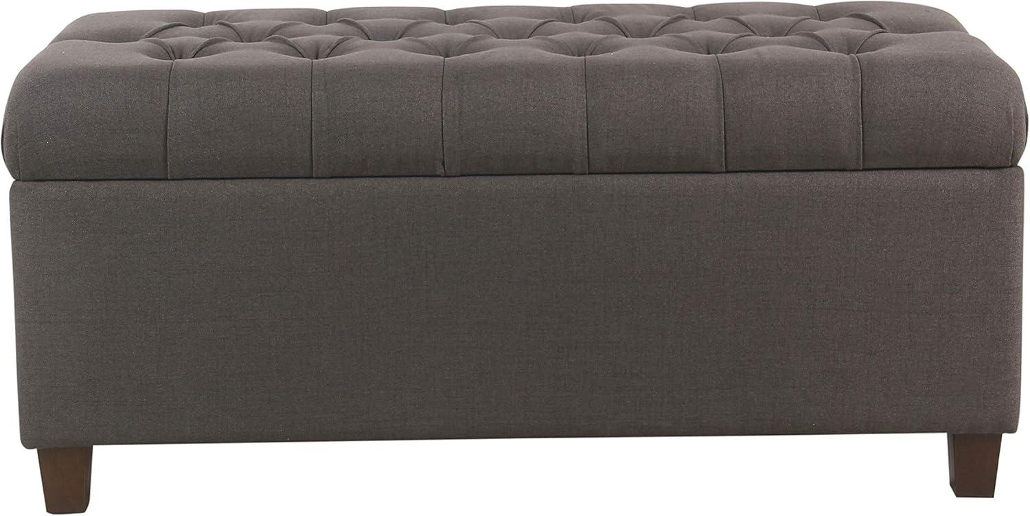 Ainsley Button Tufted Storage Bench - HomePop