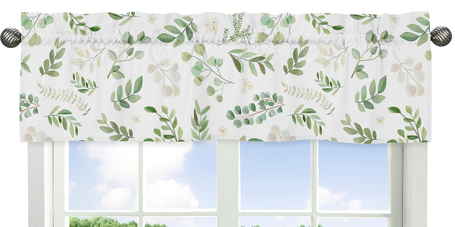 Botanical Floral Leaf 54" Window Valance