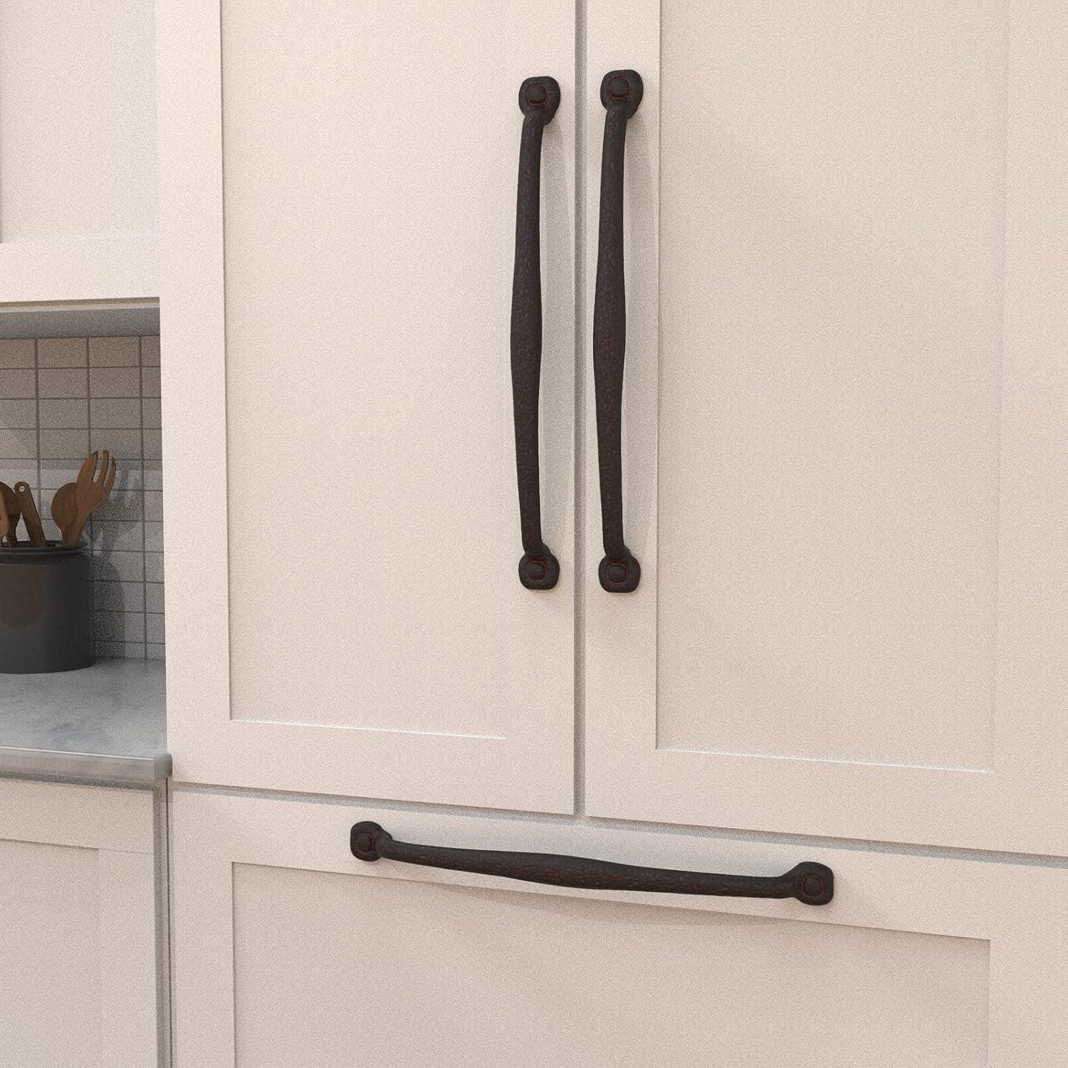 Refined Rustic Kitchen Cabinet Handles, Solid Core Drawer Pulls for Cabinet Doors