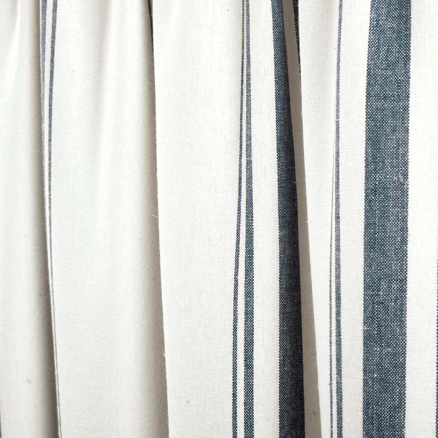 Lush Decor Farmhouse Stripe Striped Ruffled 52'' W Window Valance