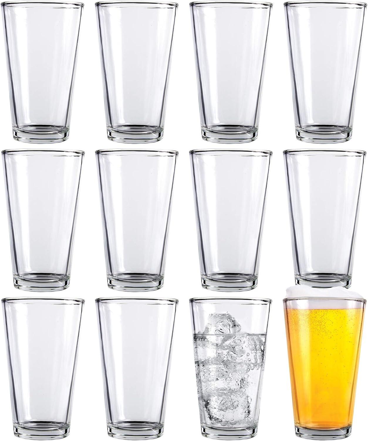 Kitchen Lux Store Beer Glass Drinking Glasses Restaurant and Bar Quality Glassware Set of 12
